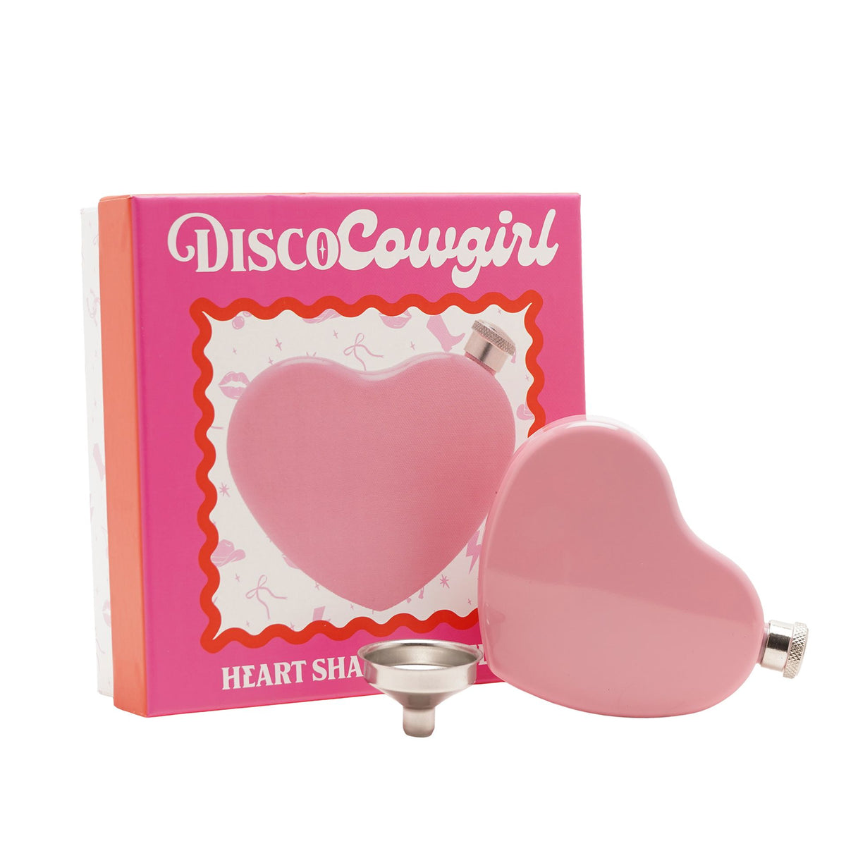The Feel Good Club Pink Heart Shaped Hip Flask 5oz