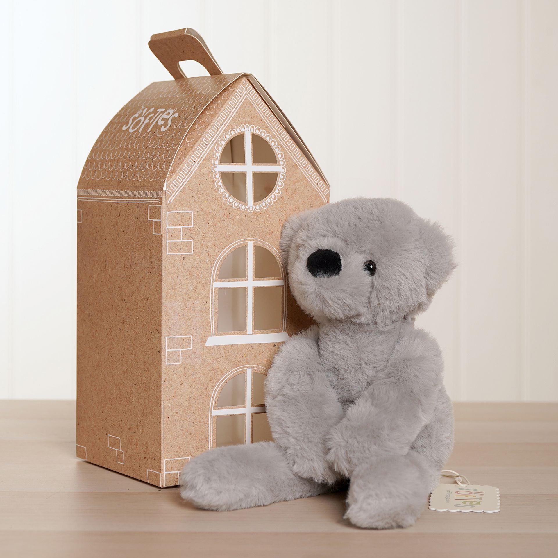 Ste The Plush Long Leg Grey Teddy Bear 30 cm