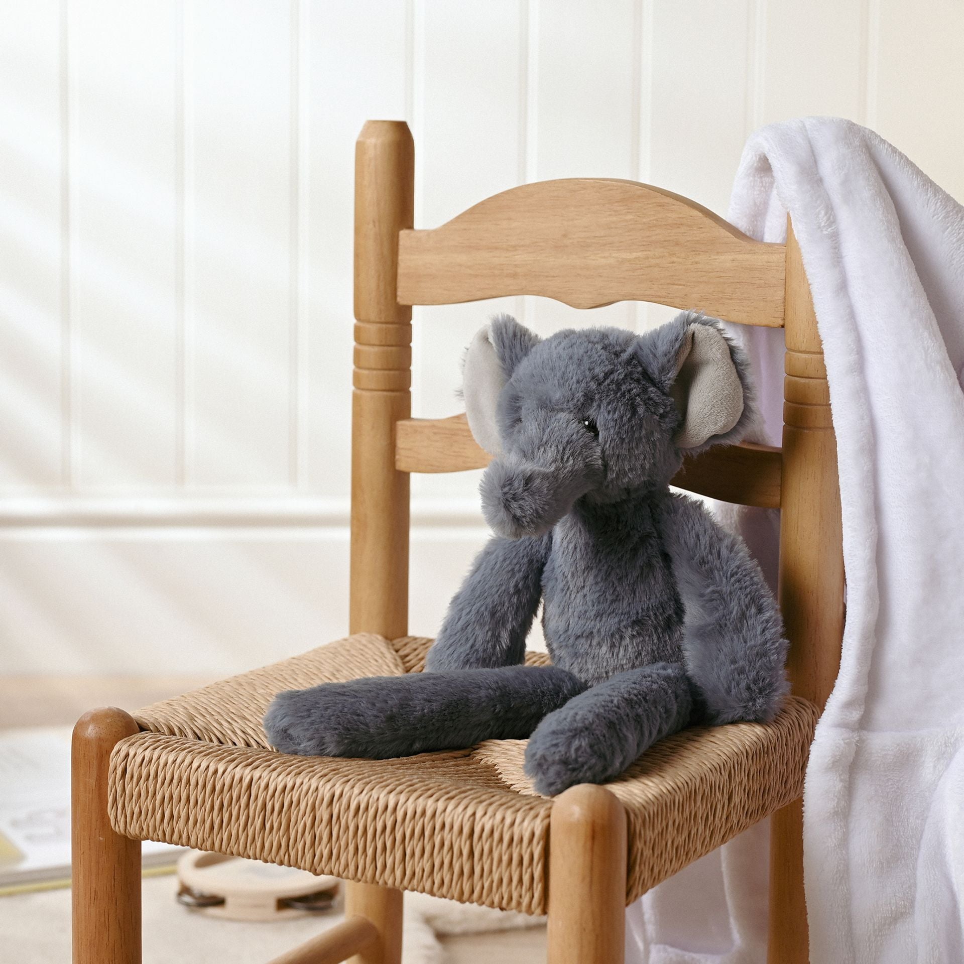 George The Plush Long Leg Petrol Elephant 35 cm