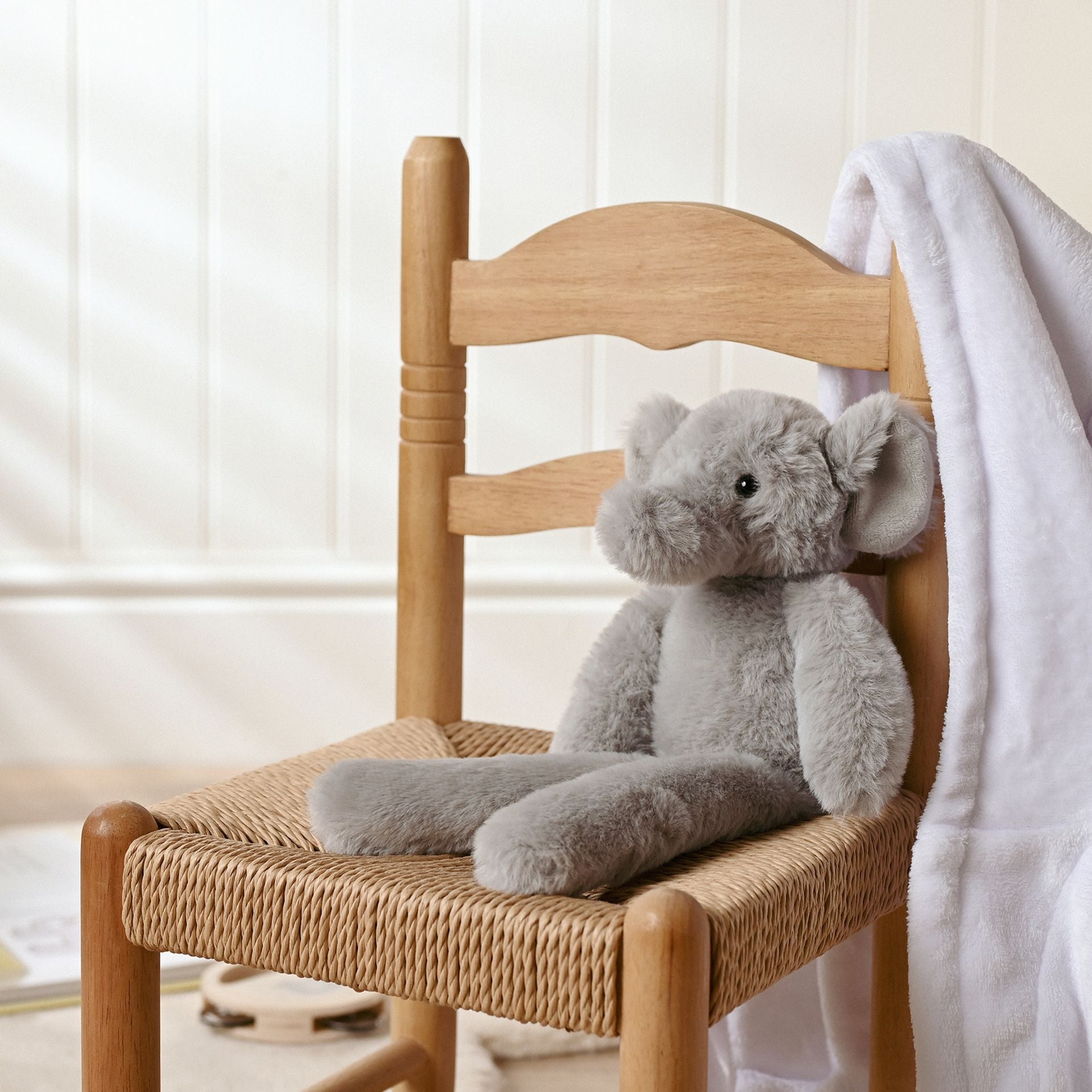 Nelly The Plush Long Leg Grey Elephant 35 cm