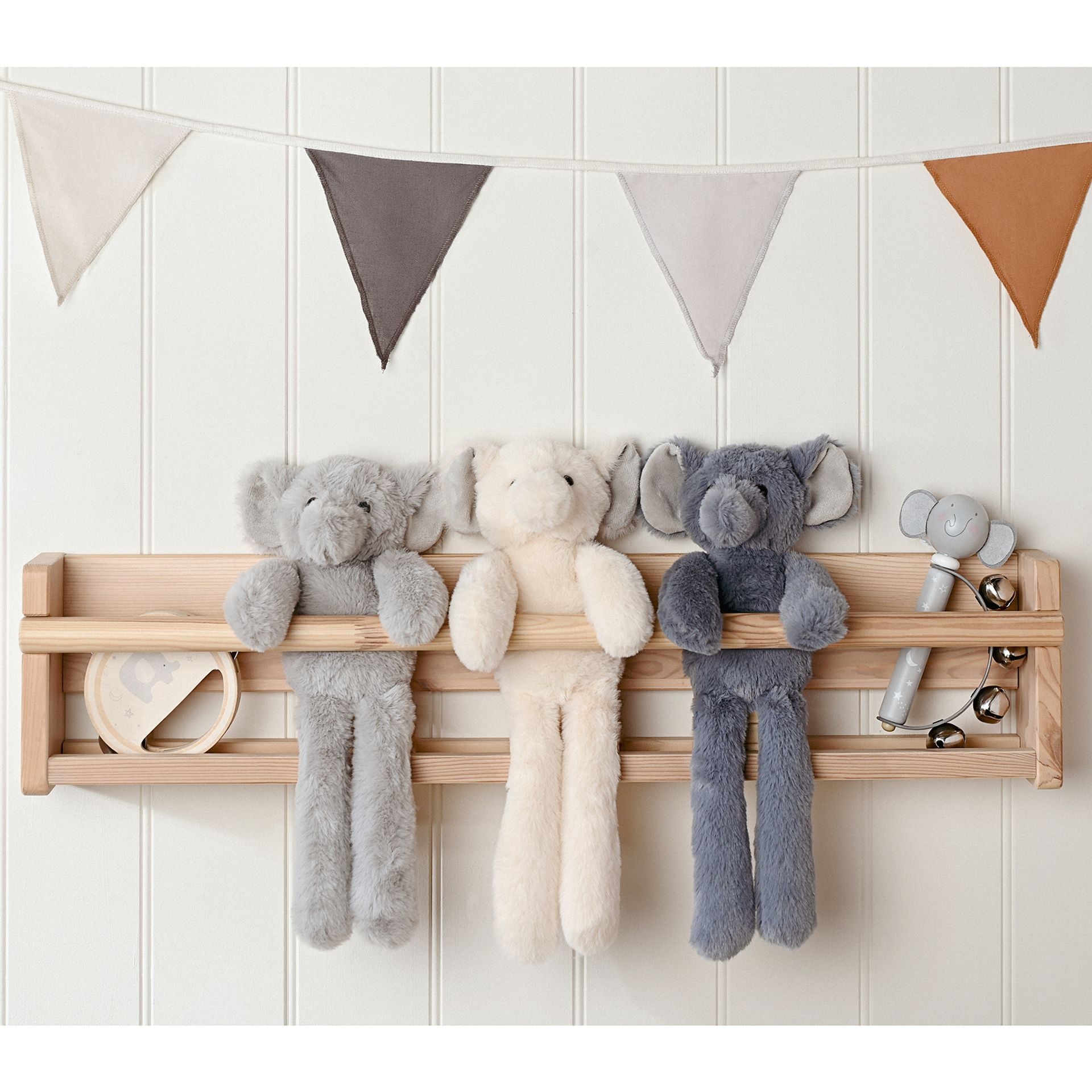 Ellie The Plush Long Leg Cream Elephant 35 cm