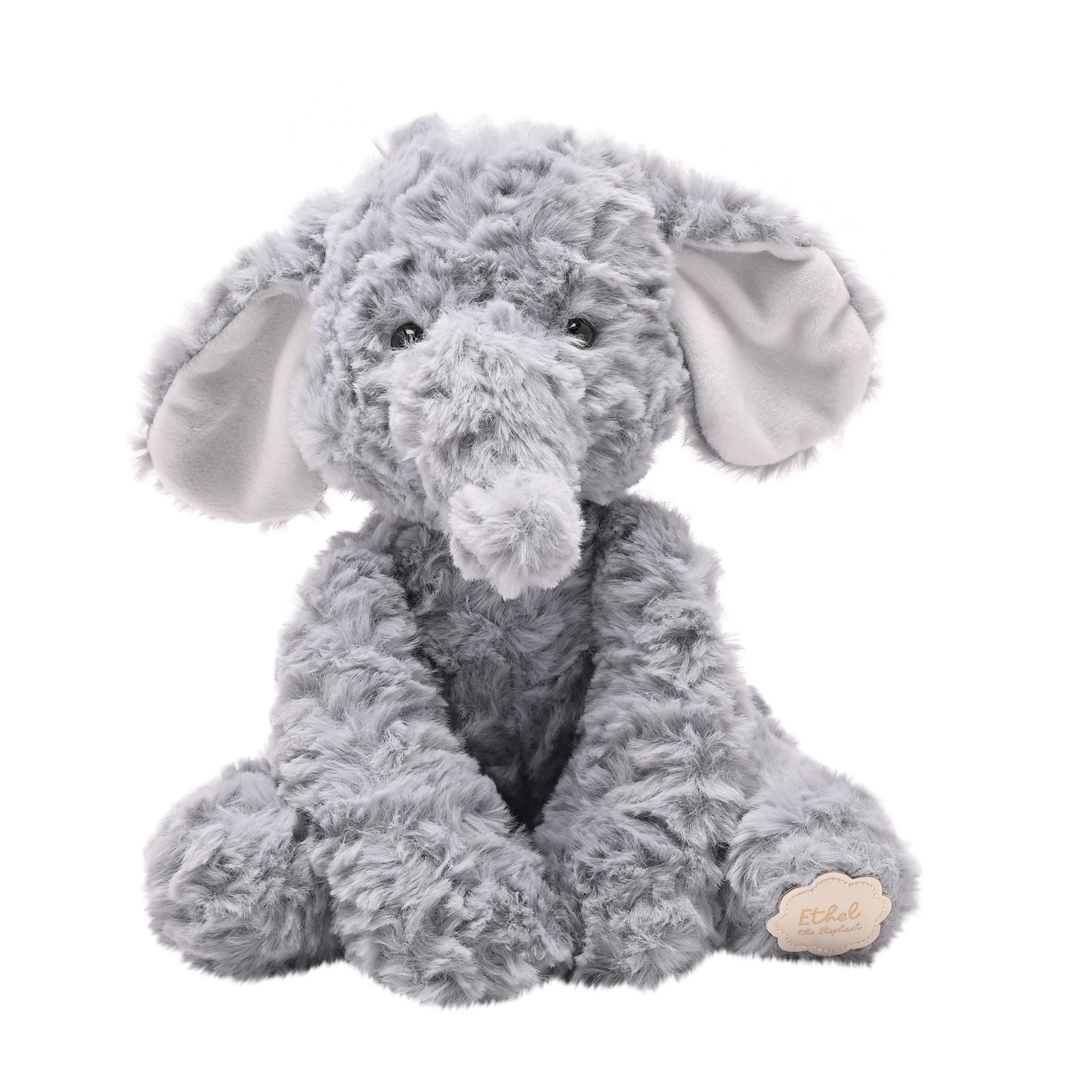 Ethel The Plush Sitting Grey Elephant 22 cm