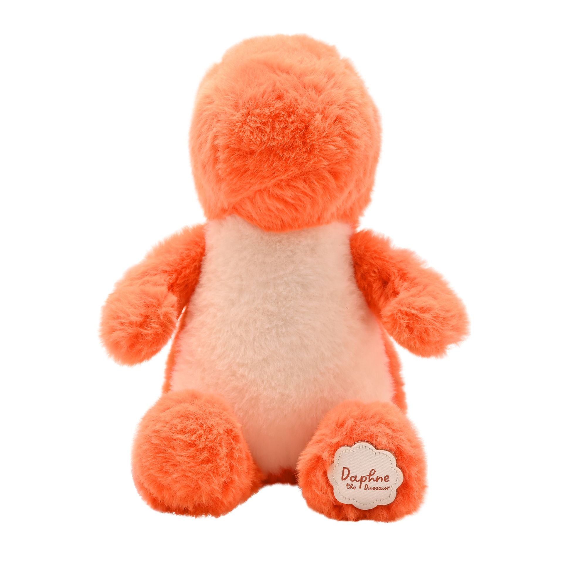 Daphne The Plush Sitting Orange Dinosaur 21 cm