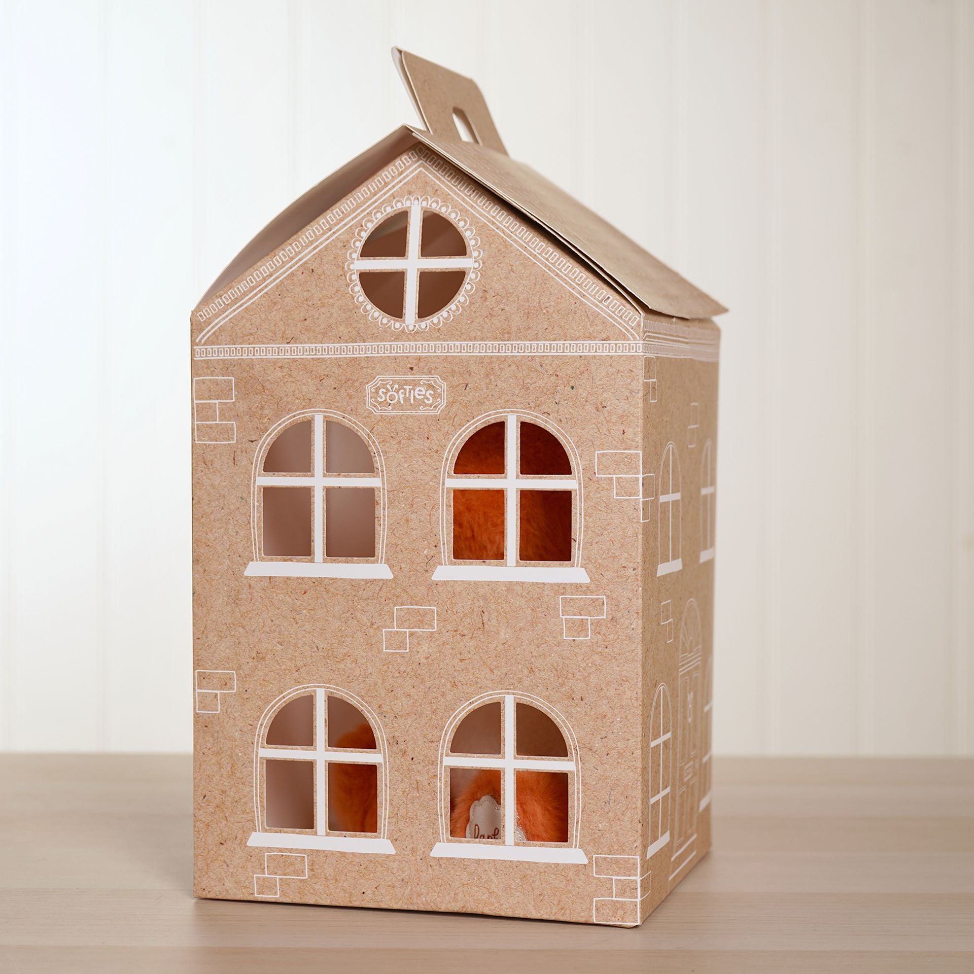 Daphne The Plush Sitting Orange Dinosaur 21 cm