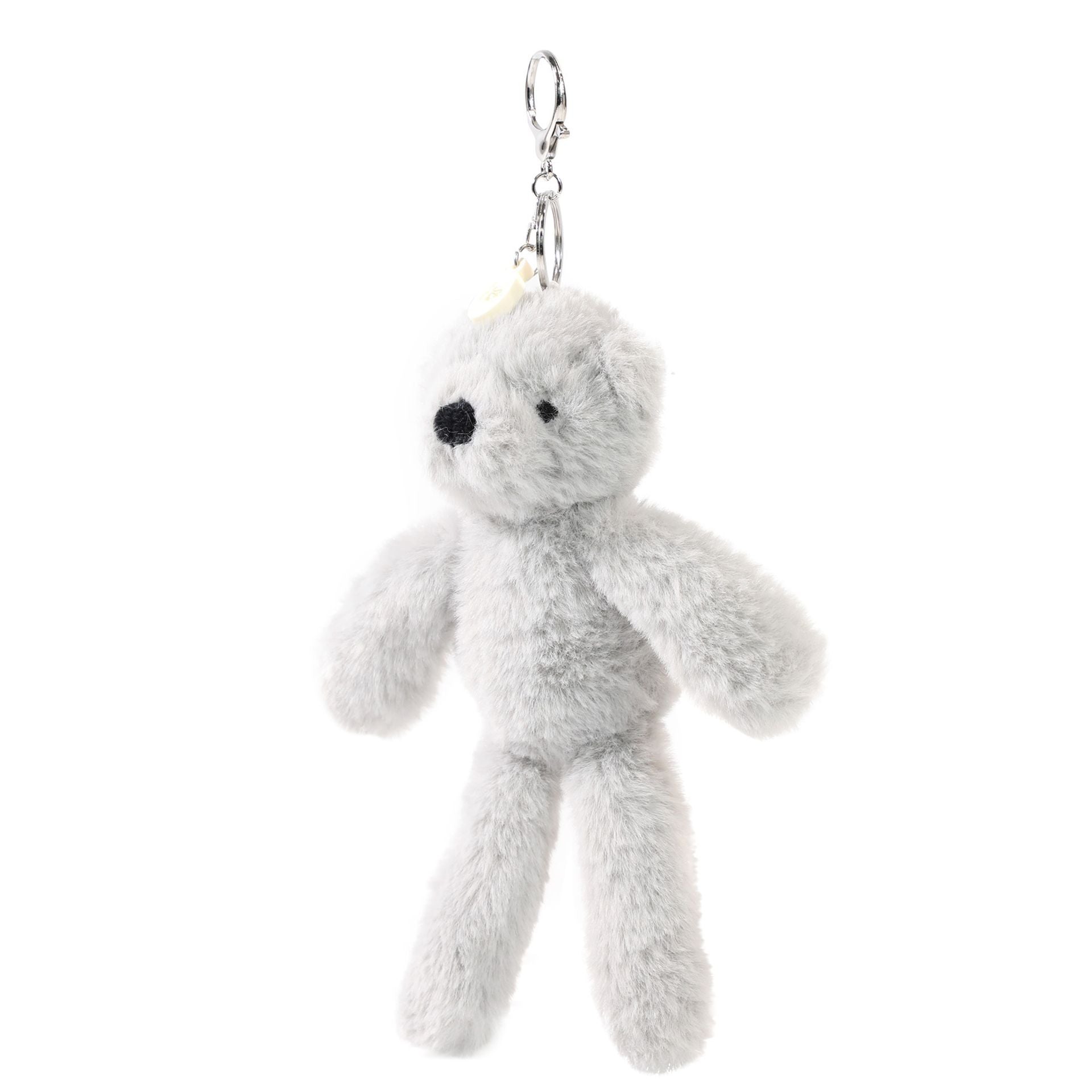 Ste The Plush Light Grey Bear Keyring