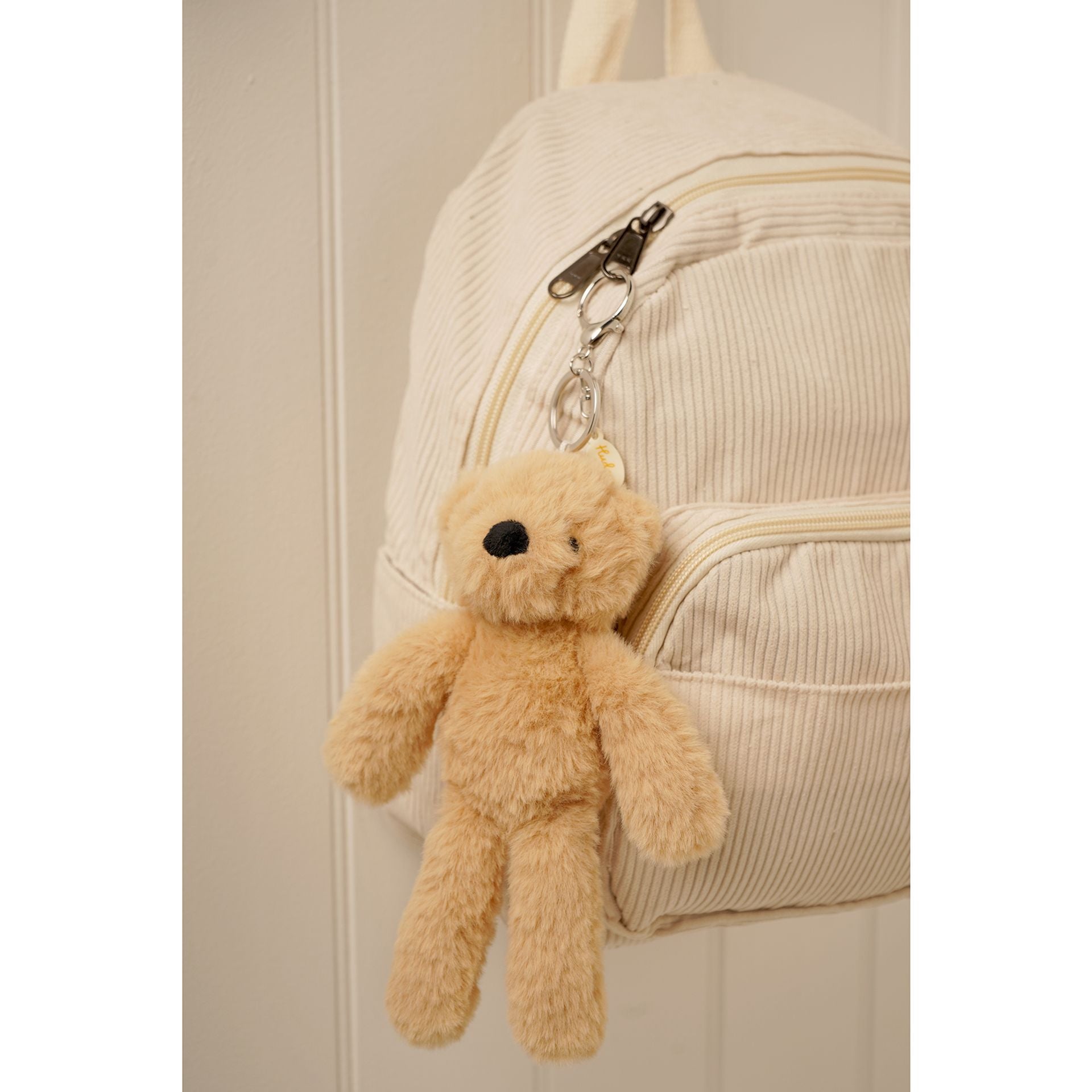 Hudson The Plush Light Brown Bear Keyring