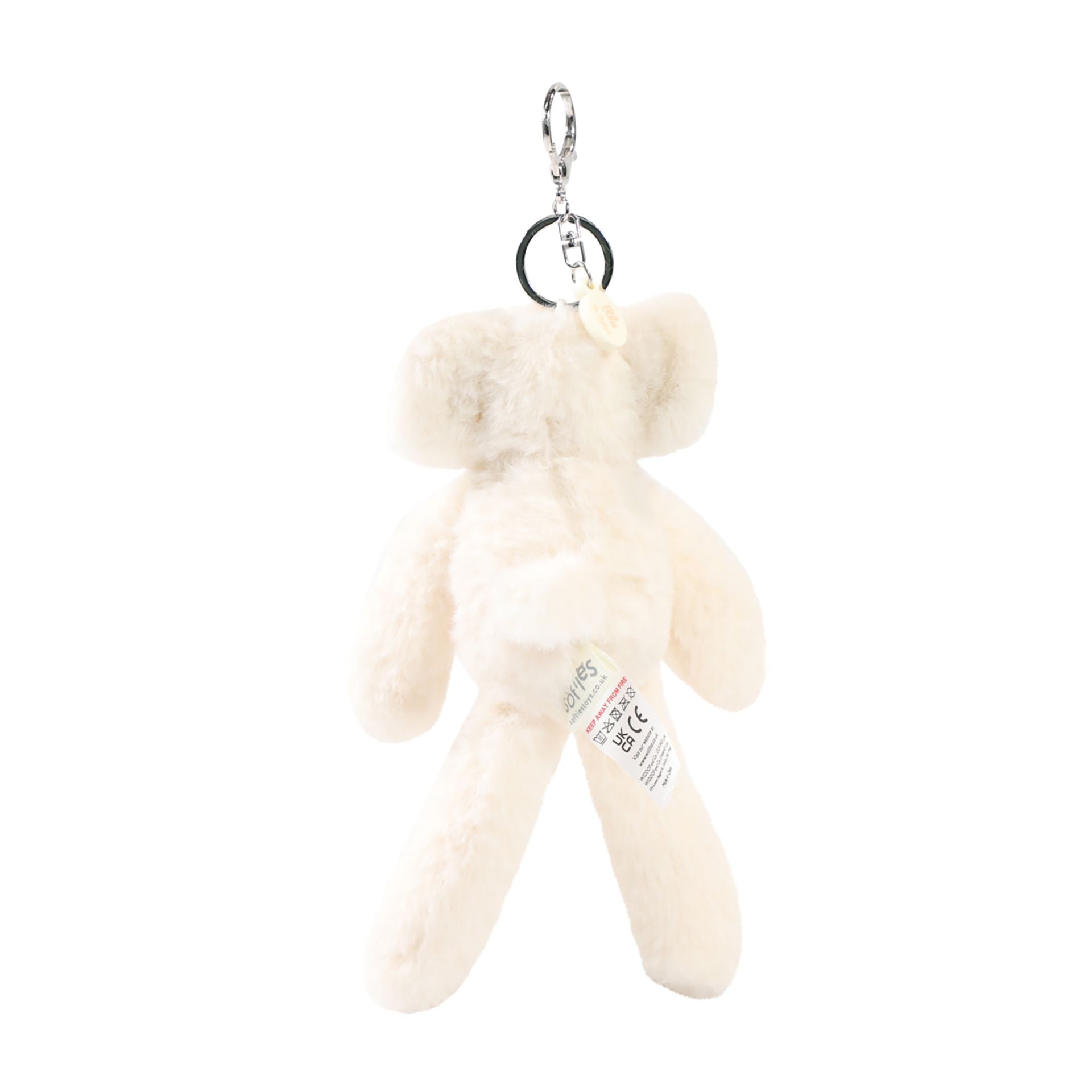 Ellie The Plush Cream Elephant Keyring