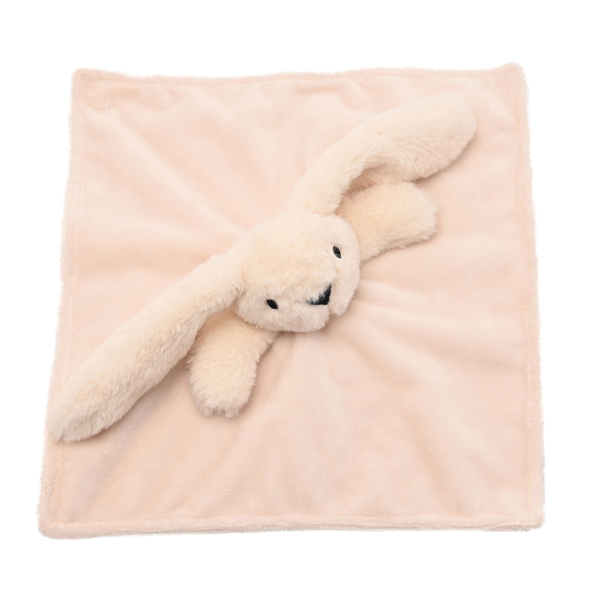 Softies Baby Comforter - Talia - White Two Side Short Plush 27cm x 27cm