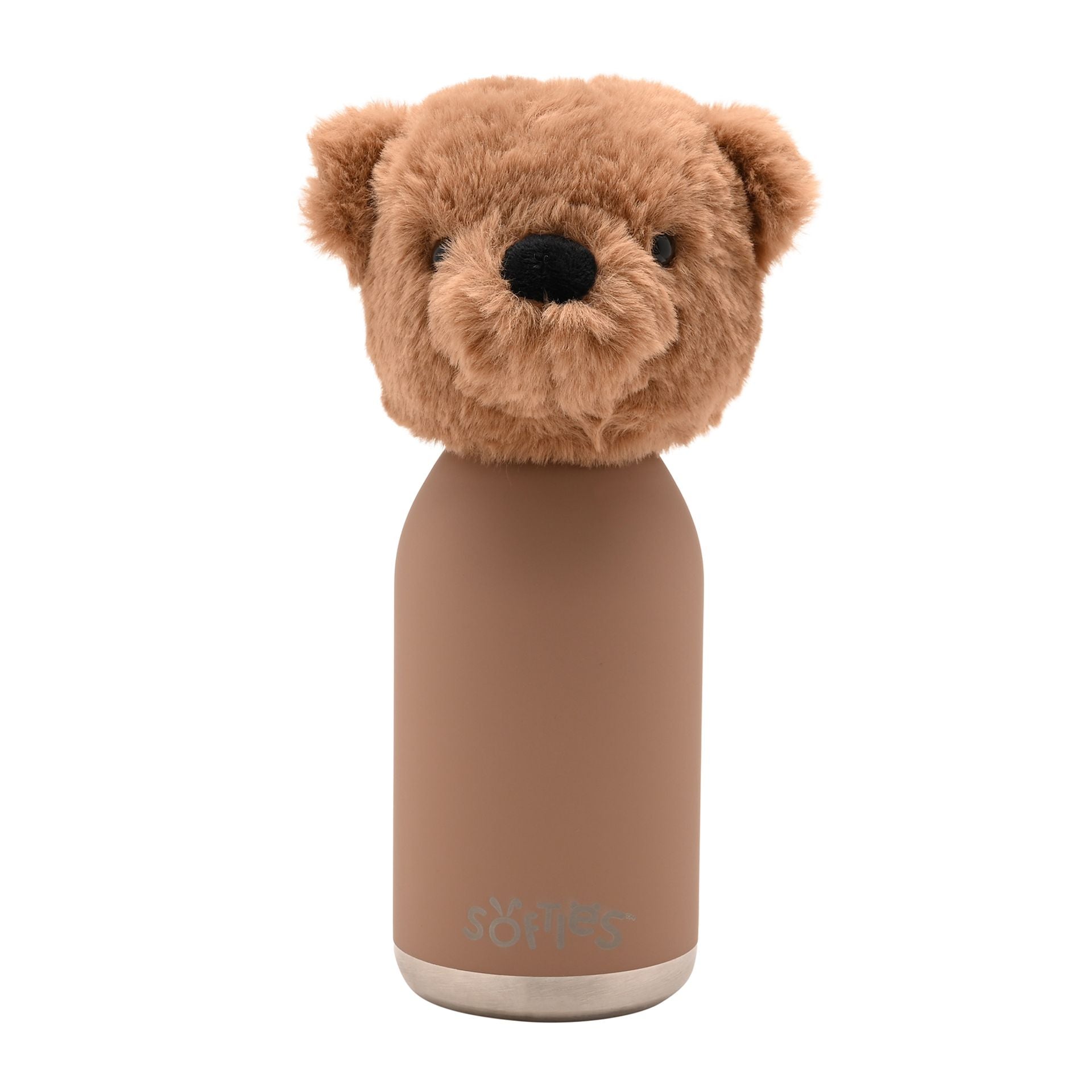 Hampton The Plush Teddy Dark Brown Stainless Steel Water Bottle 23cm / 500ml