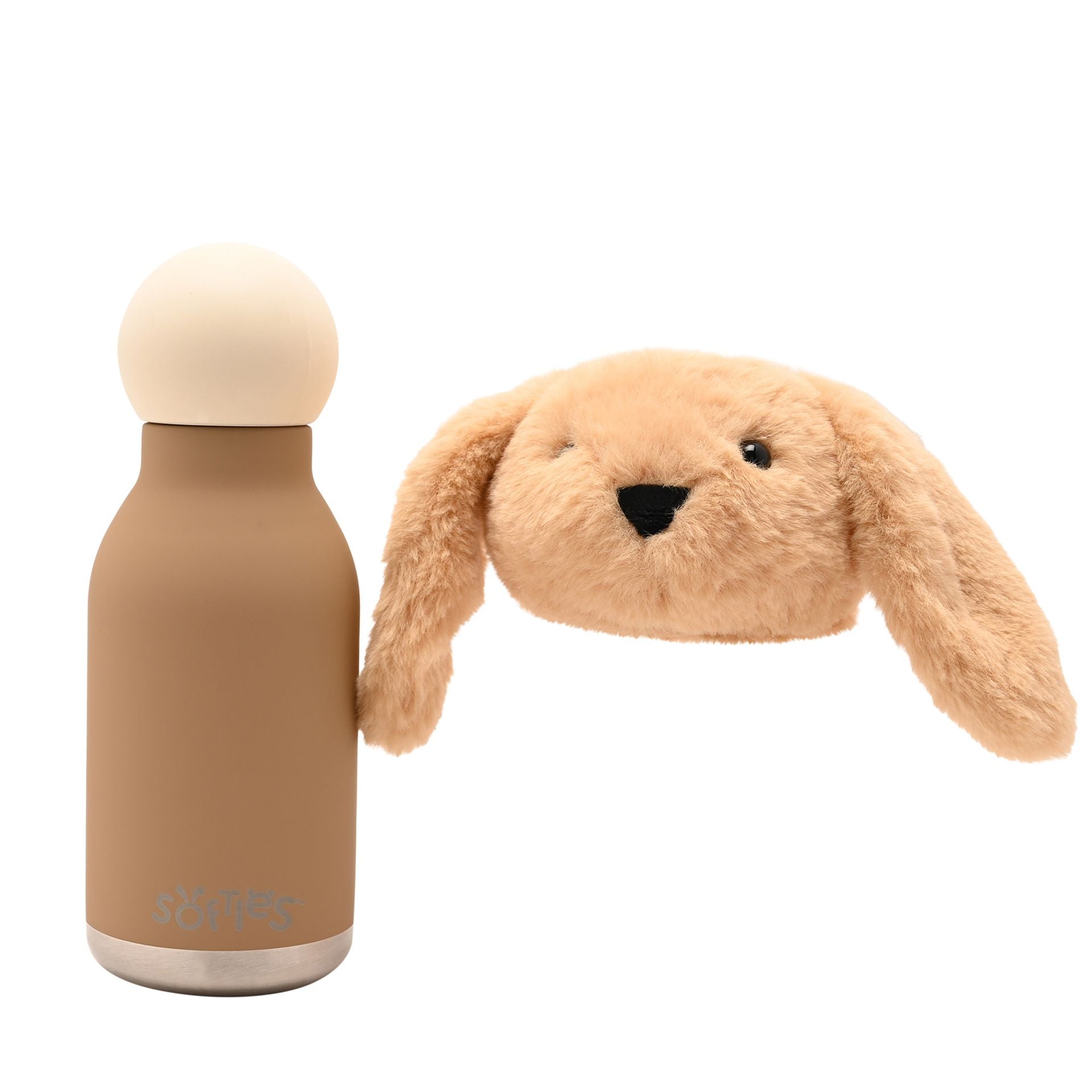 Oatey The Plush Bunny Light Brown Stainless Steel Water Bottle 23cm / 500ml