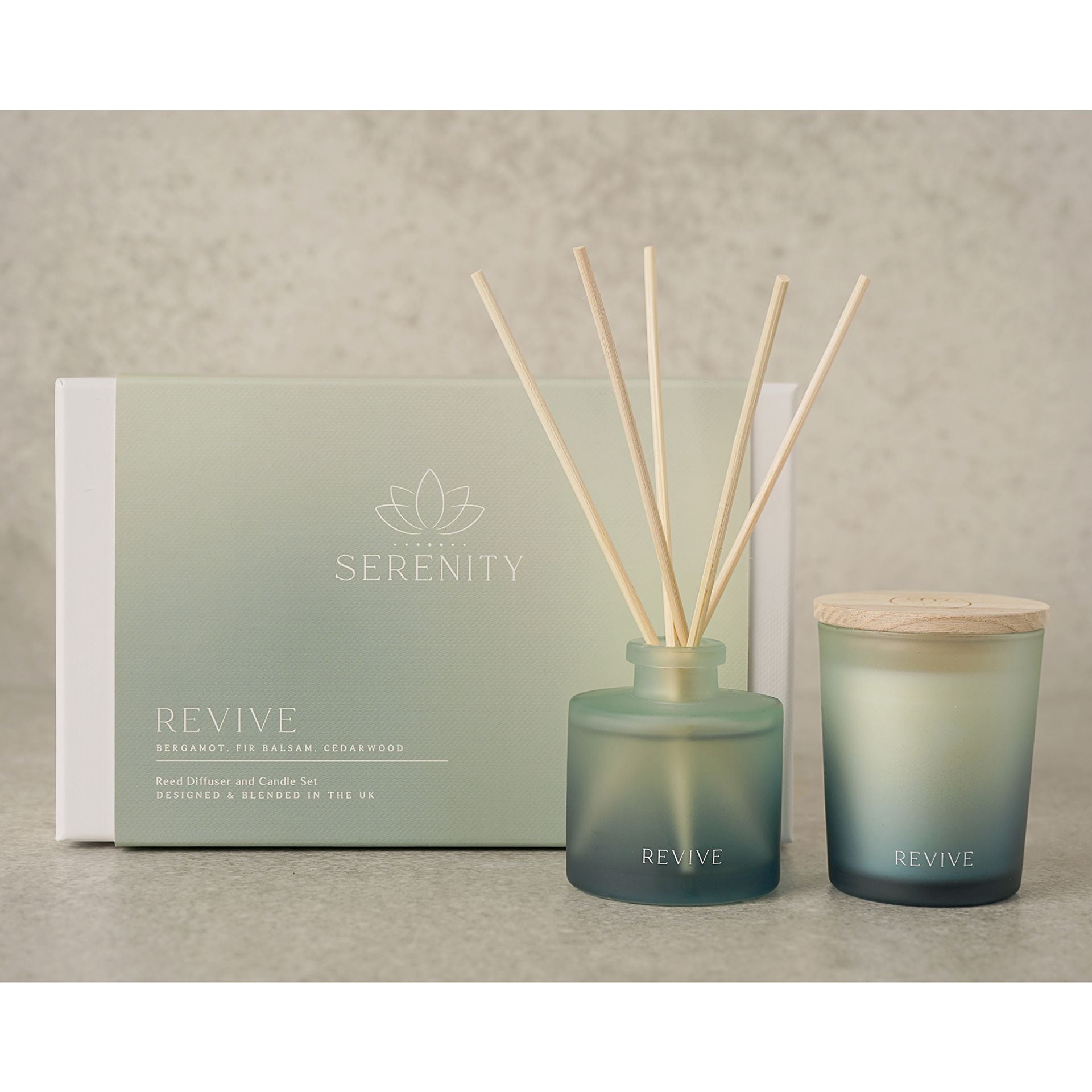 Serenity Revive 70g Candle & 50ml Diffuser Set