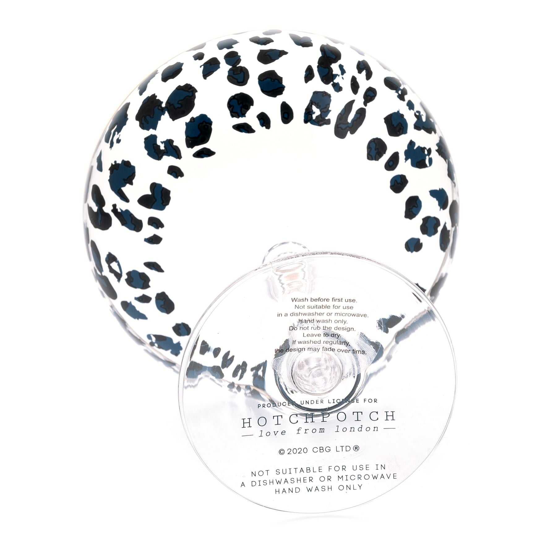 Frida Set of 2 Leopard Print Cocktail Glasses