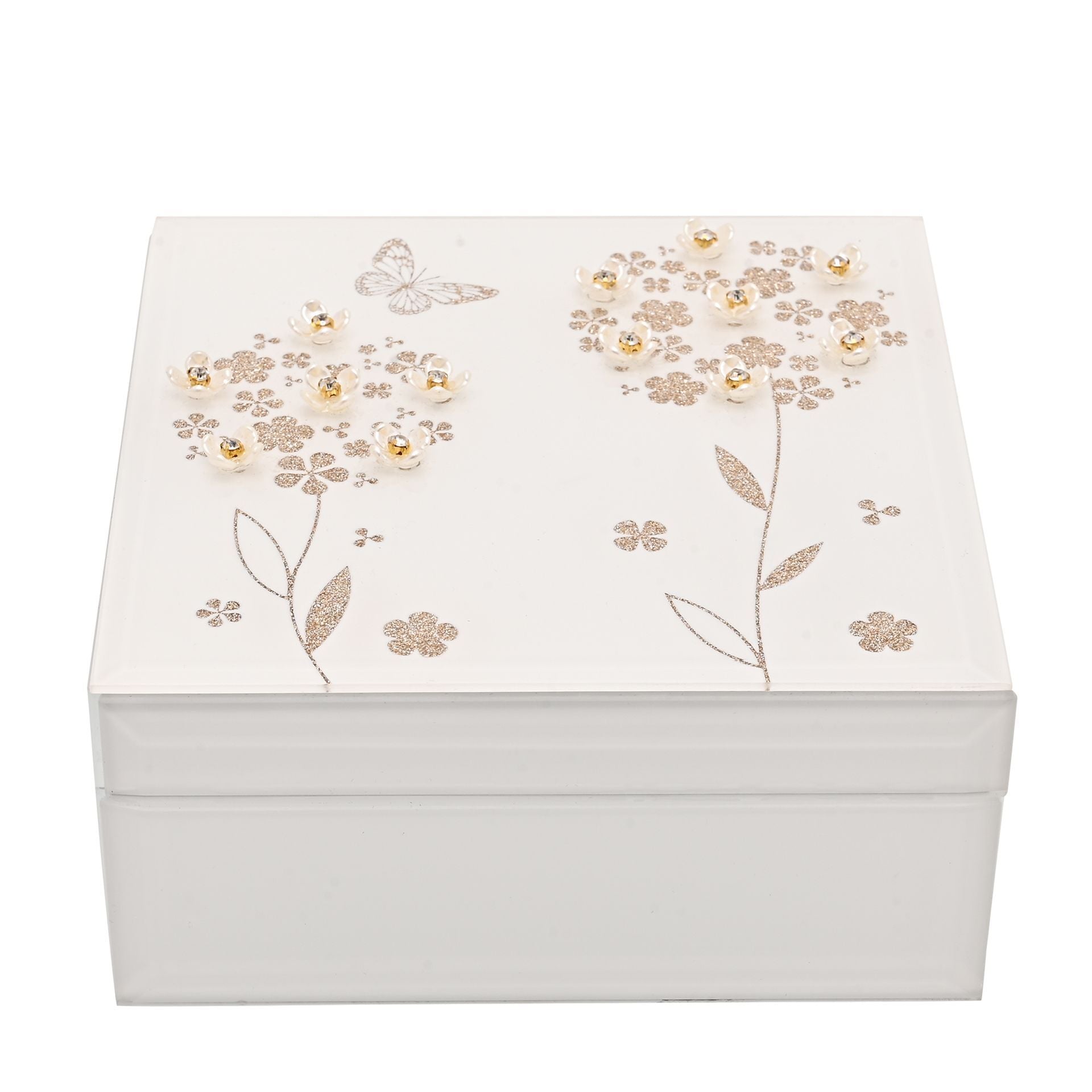 Sophia Glitter Butterfly Jewellery Box