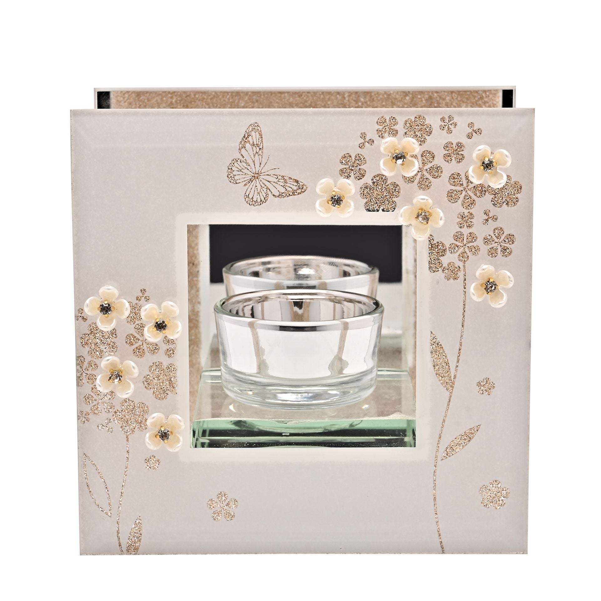 Sophia Glitter Butterfly Tealight Holder