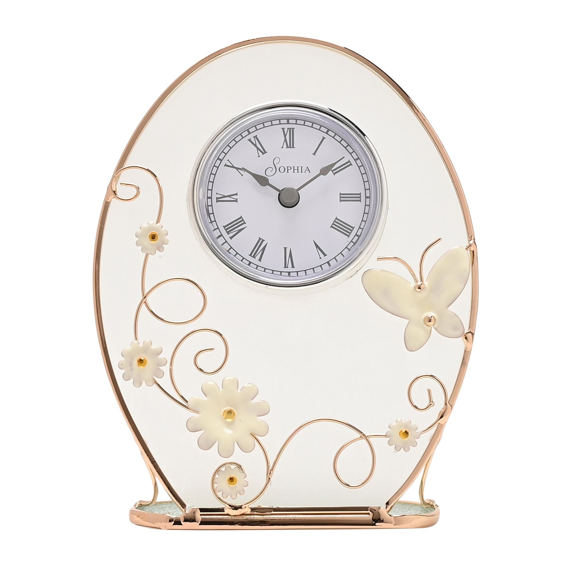 Sophia Classic Champagne Meadow Mantel Clock