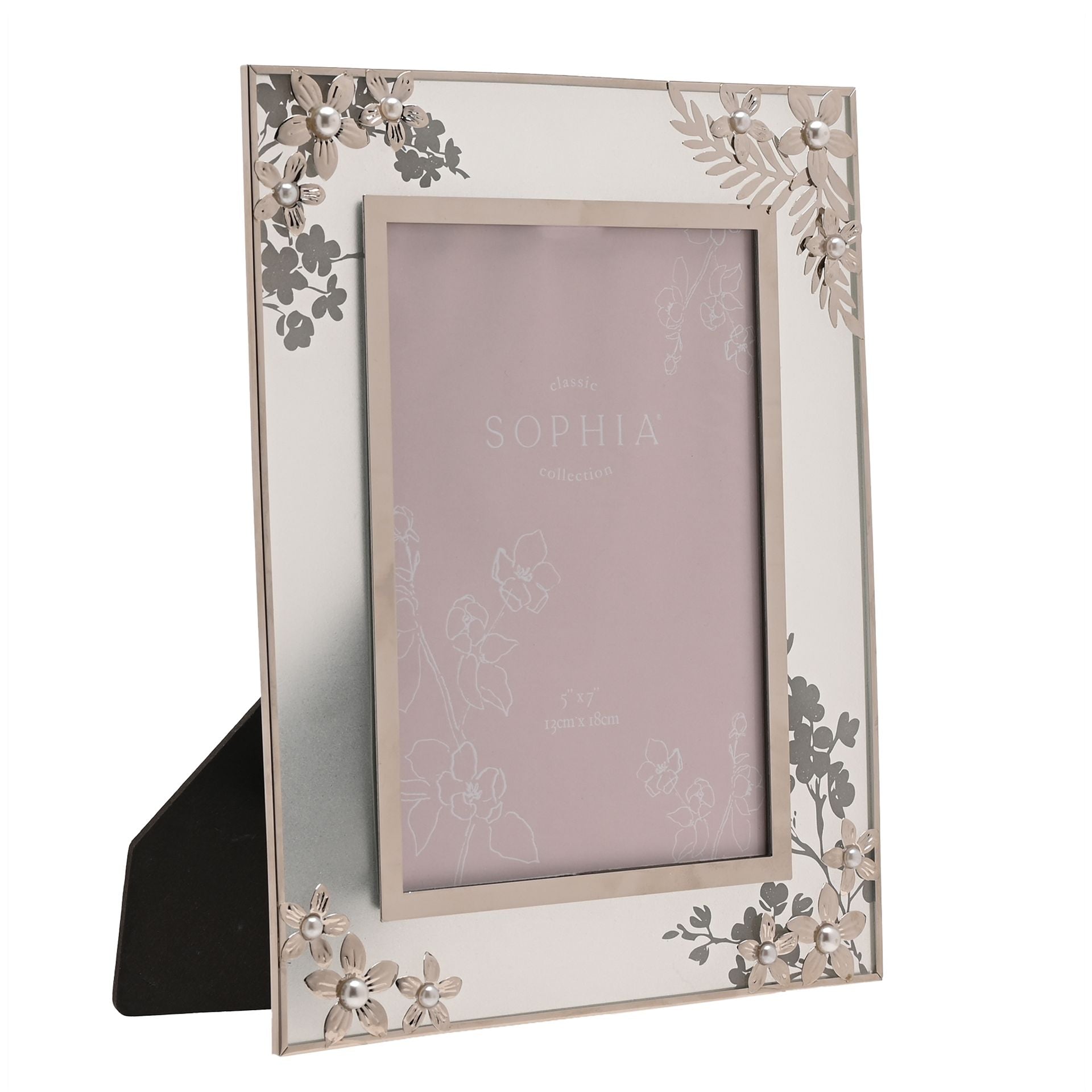 Sophia Classic Silver Daisy Photo Frame 5" x 7"