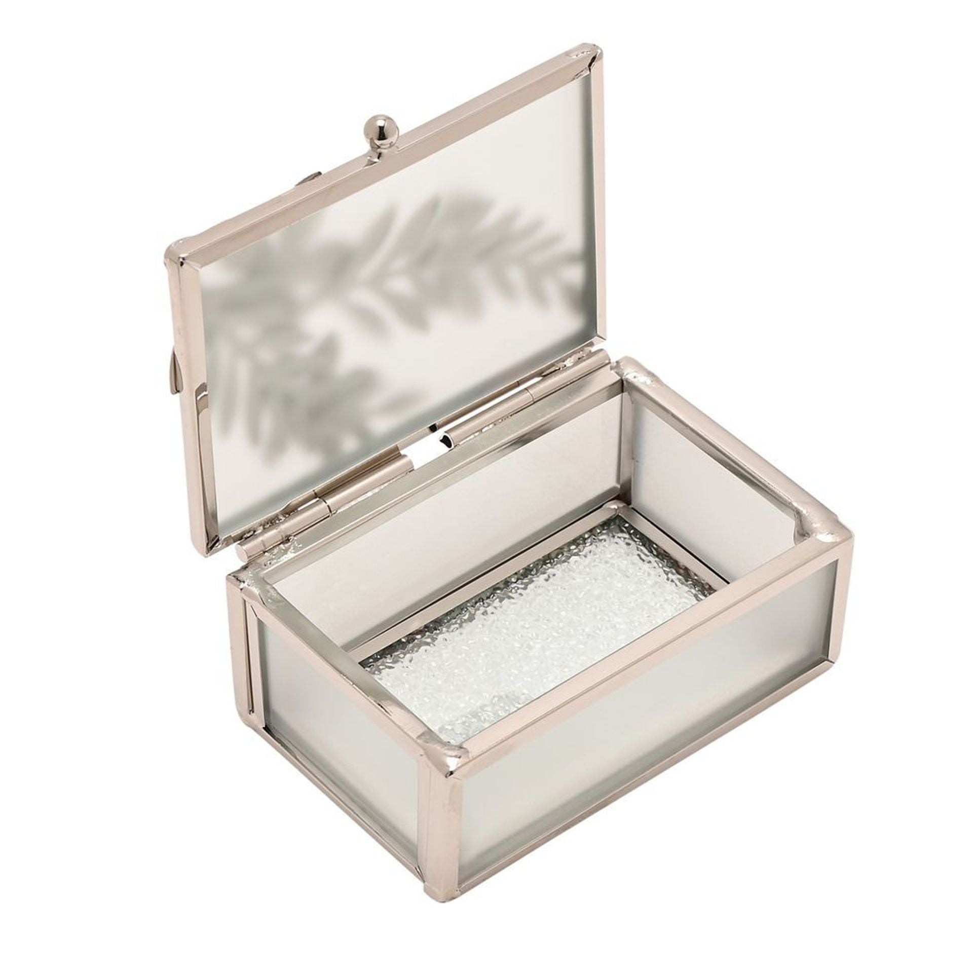 Sophia Classic Silver Daisy Rectangular Trinket Box