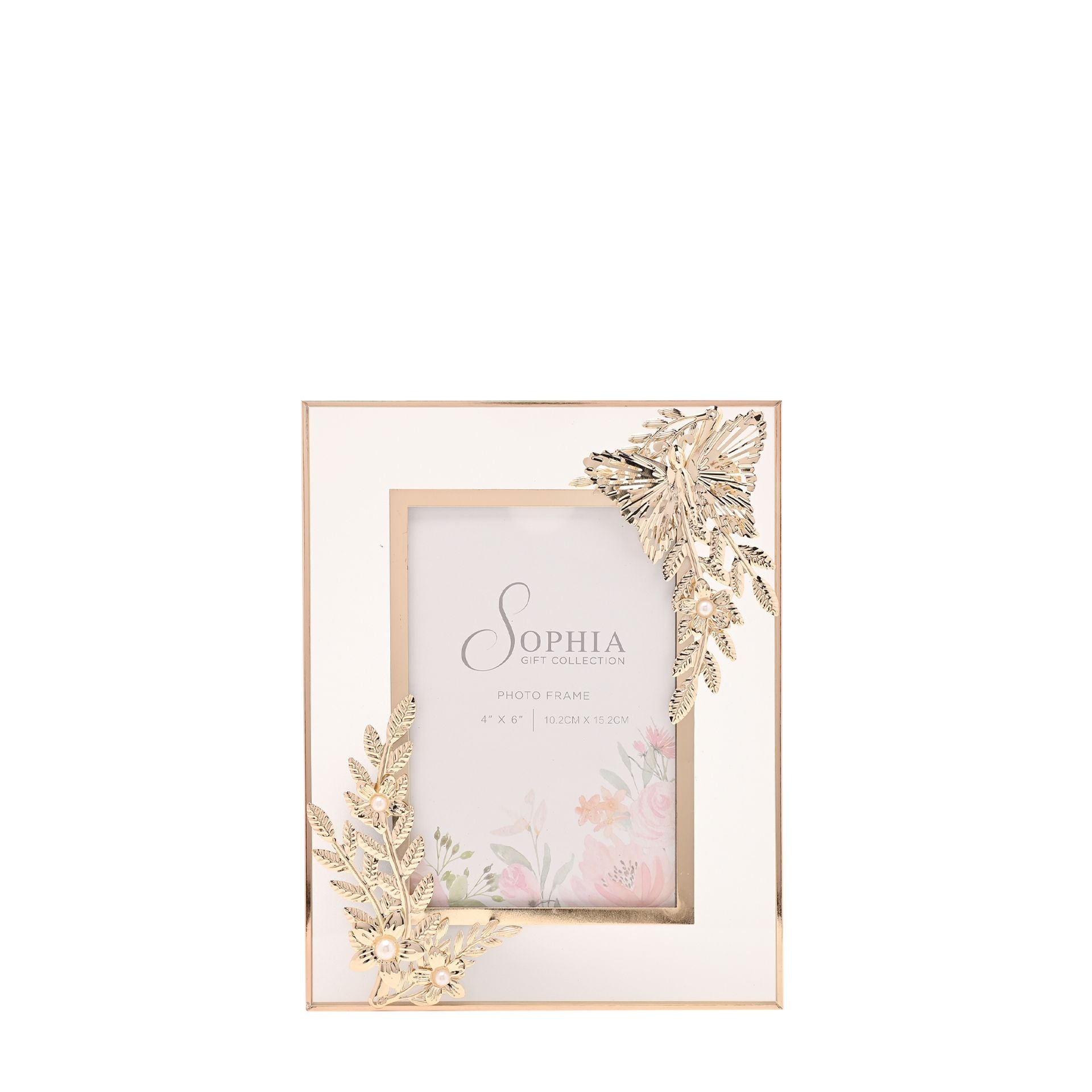 Sophia Classic Gold Butterfly Photo Frame 4" x 6"