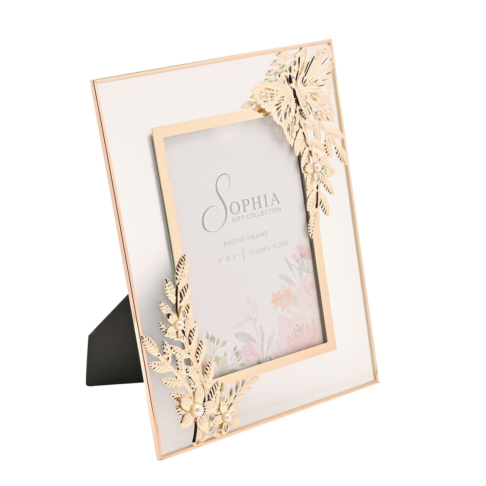 Sophia Classic Gold Butterfly Photo Frame 4" x 6"