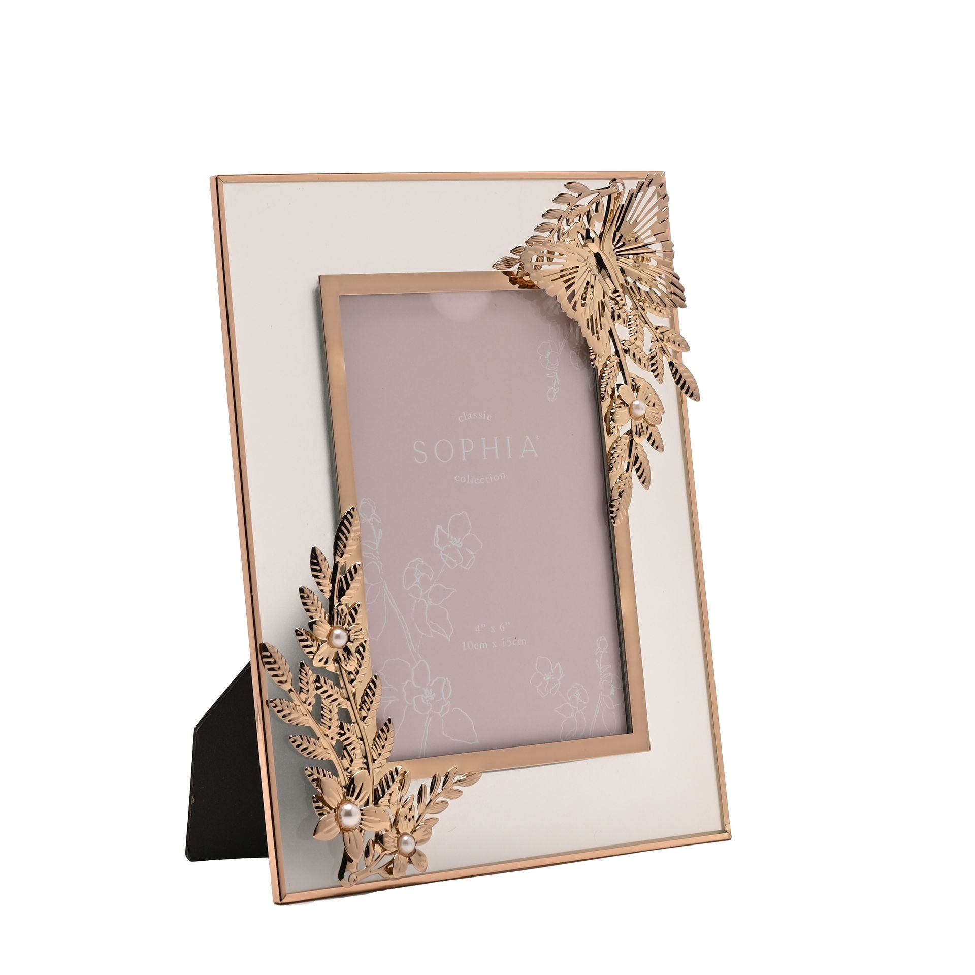 Sophia Classic Gold Butterfly Photo Frame 4" x 6"