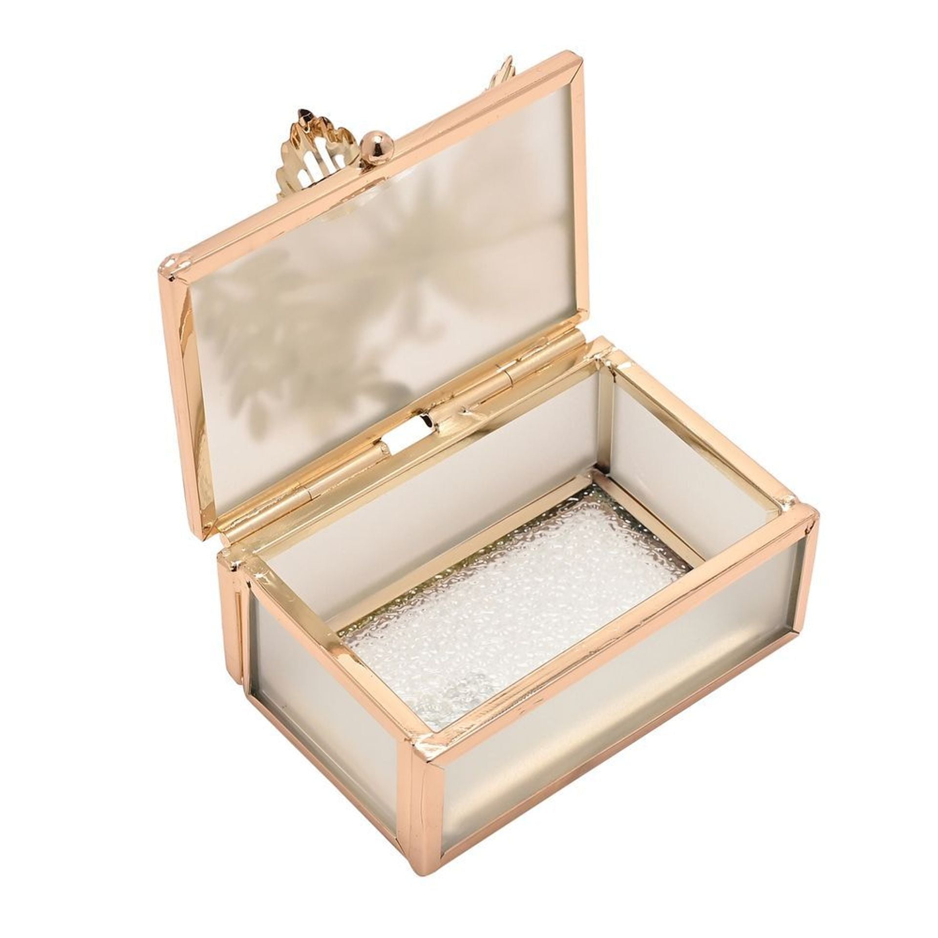 Sophia Classic Gold Butterfly Rectangular Trinket Box