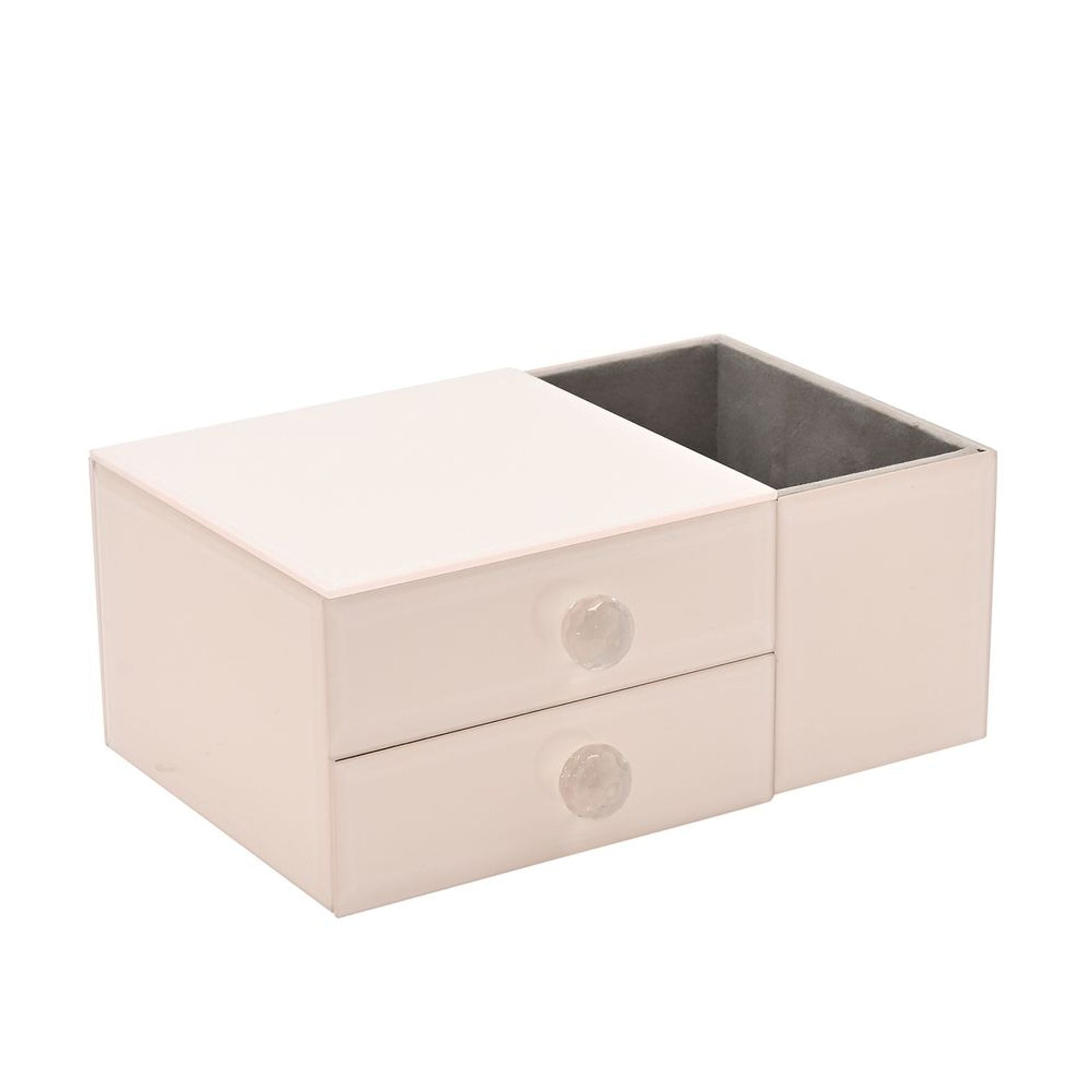Sophia Classic Nude Glass Jewellery Drawers & Pot