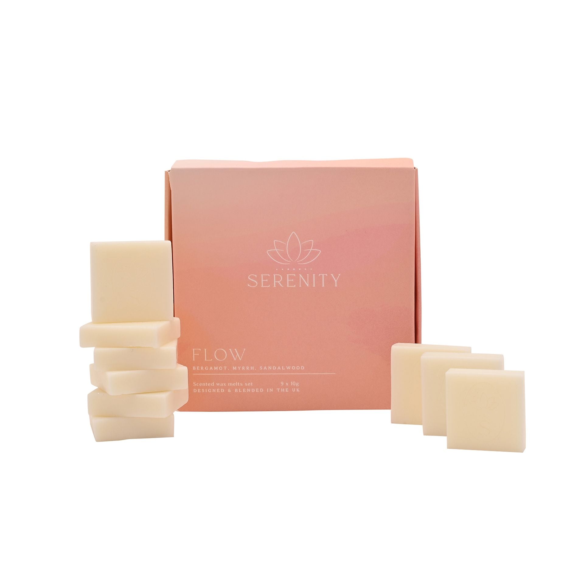 Serenity Flow Set of 9 Wax Melts Bergamot, Myrrh & Sandalwood