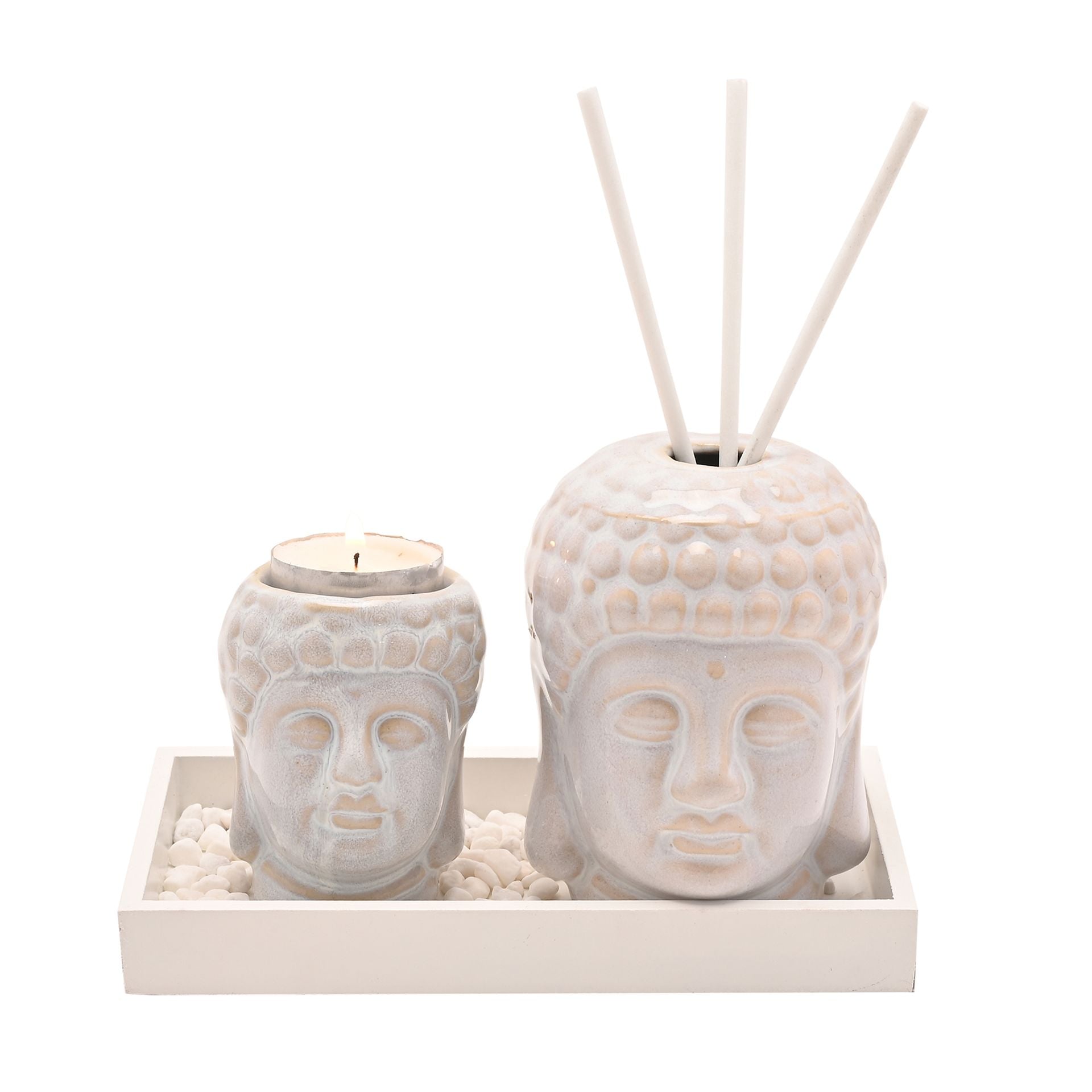Serenity Buddha Home Fragrance Set - White