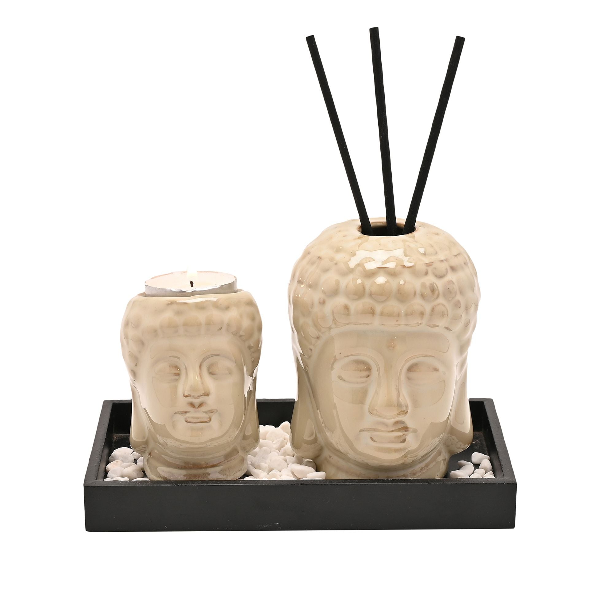 Serenity Buddha Home Fragrance Set - Cream