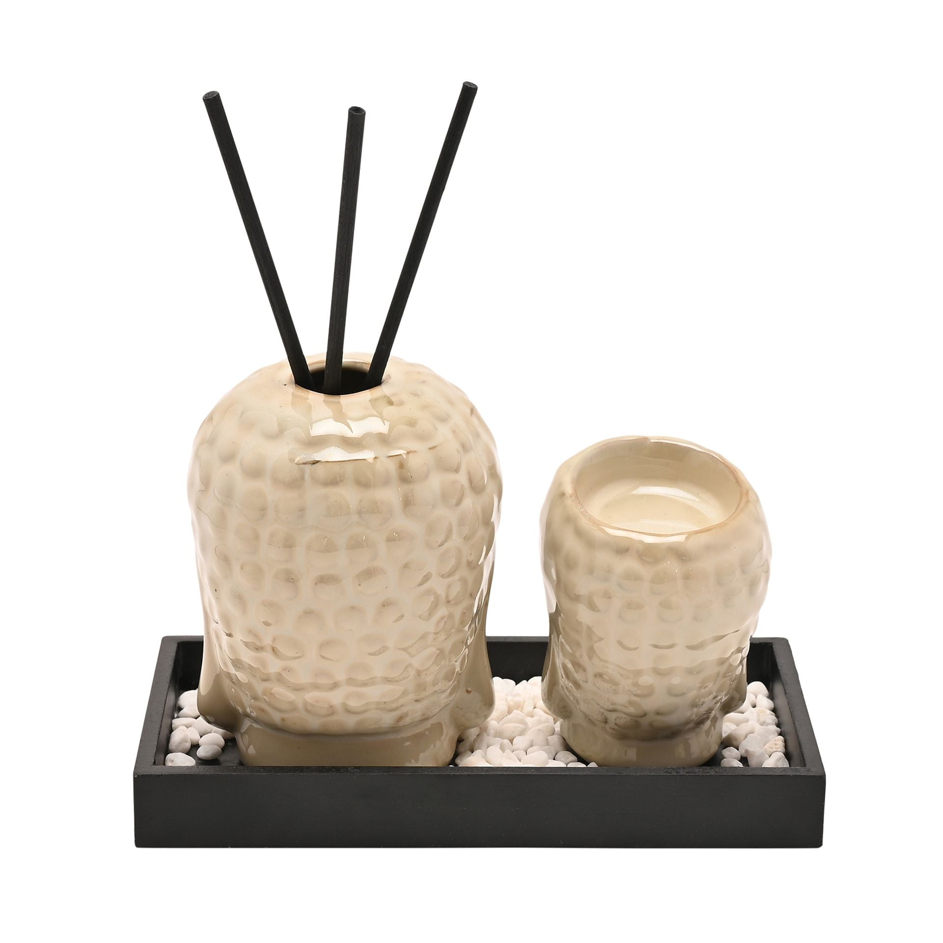 Serenity Buddha Home Fragrance Set - Cream