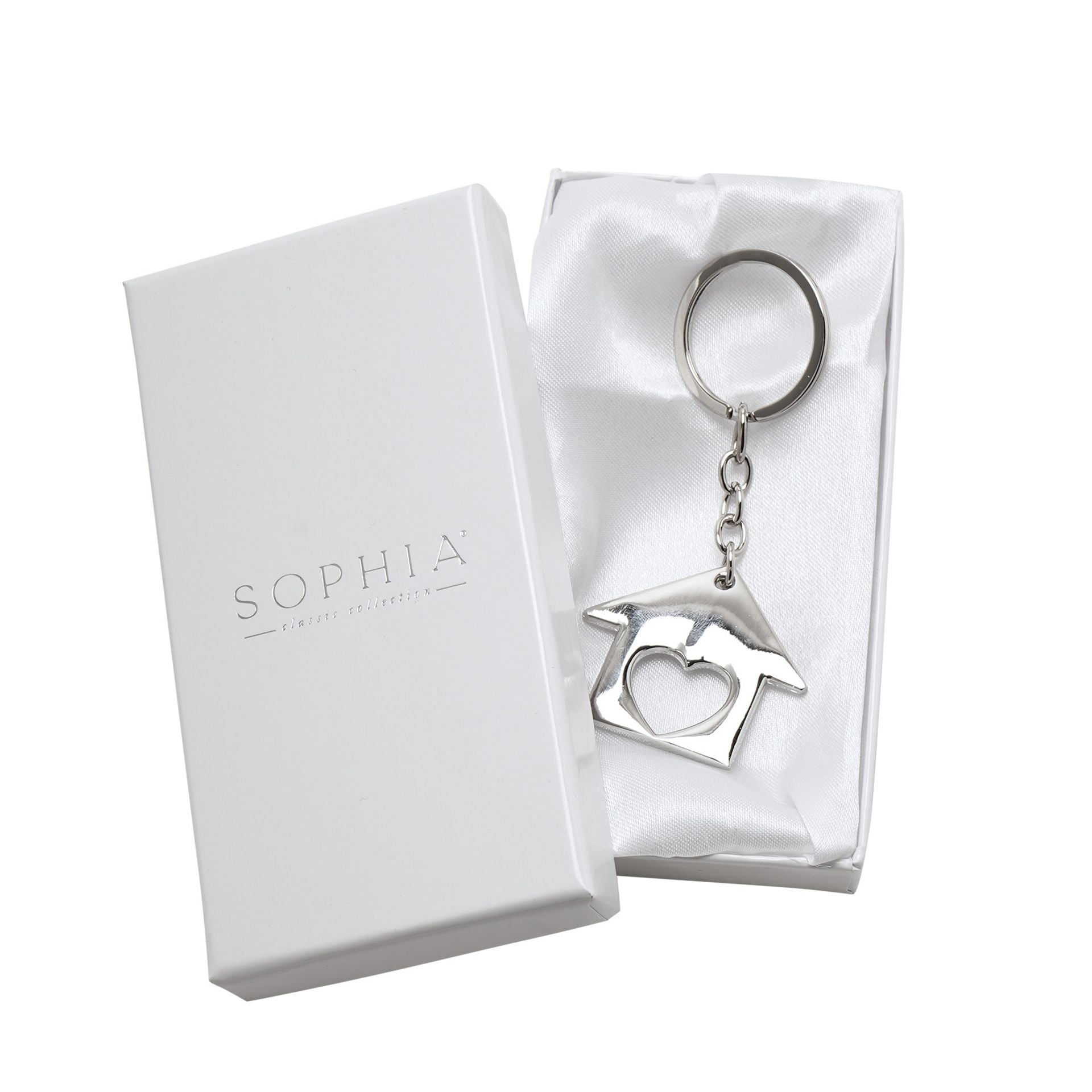 Sophia Classic Heart Home Keyring