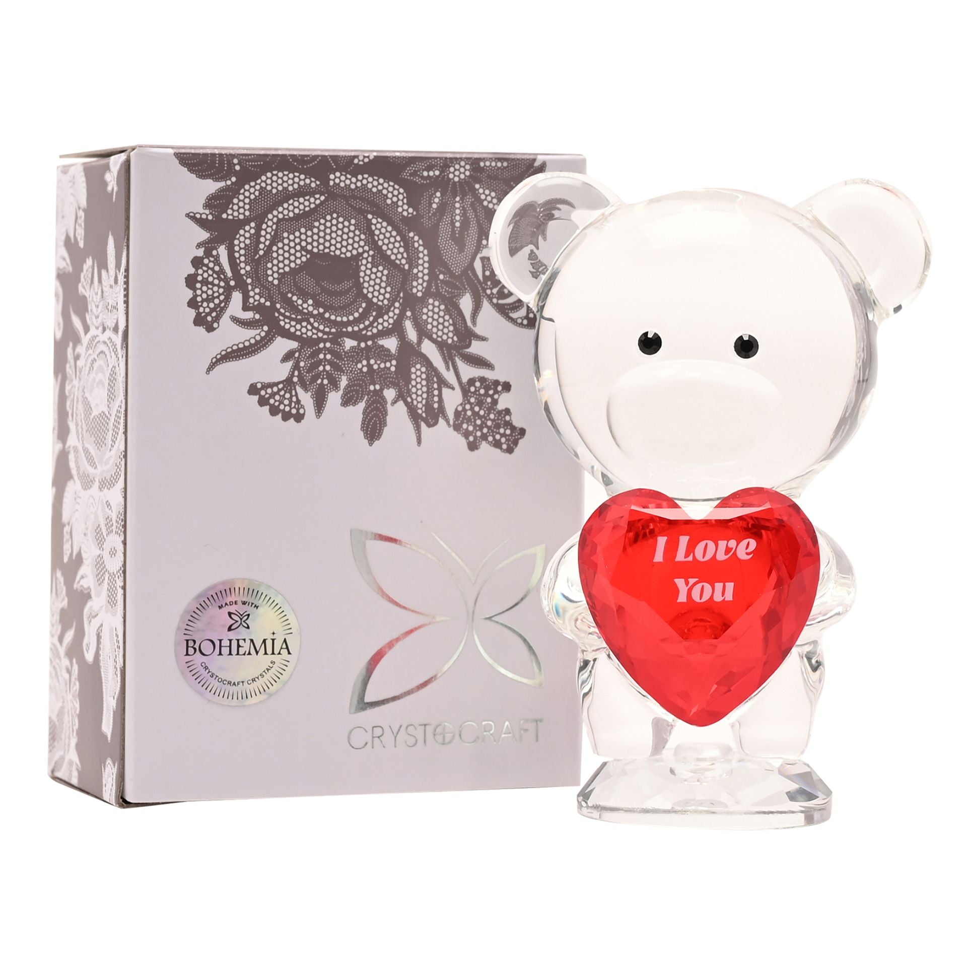 Crystocraft Crystal Bear - I Love You