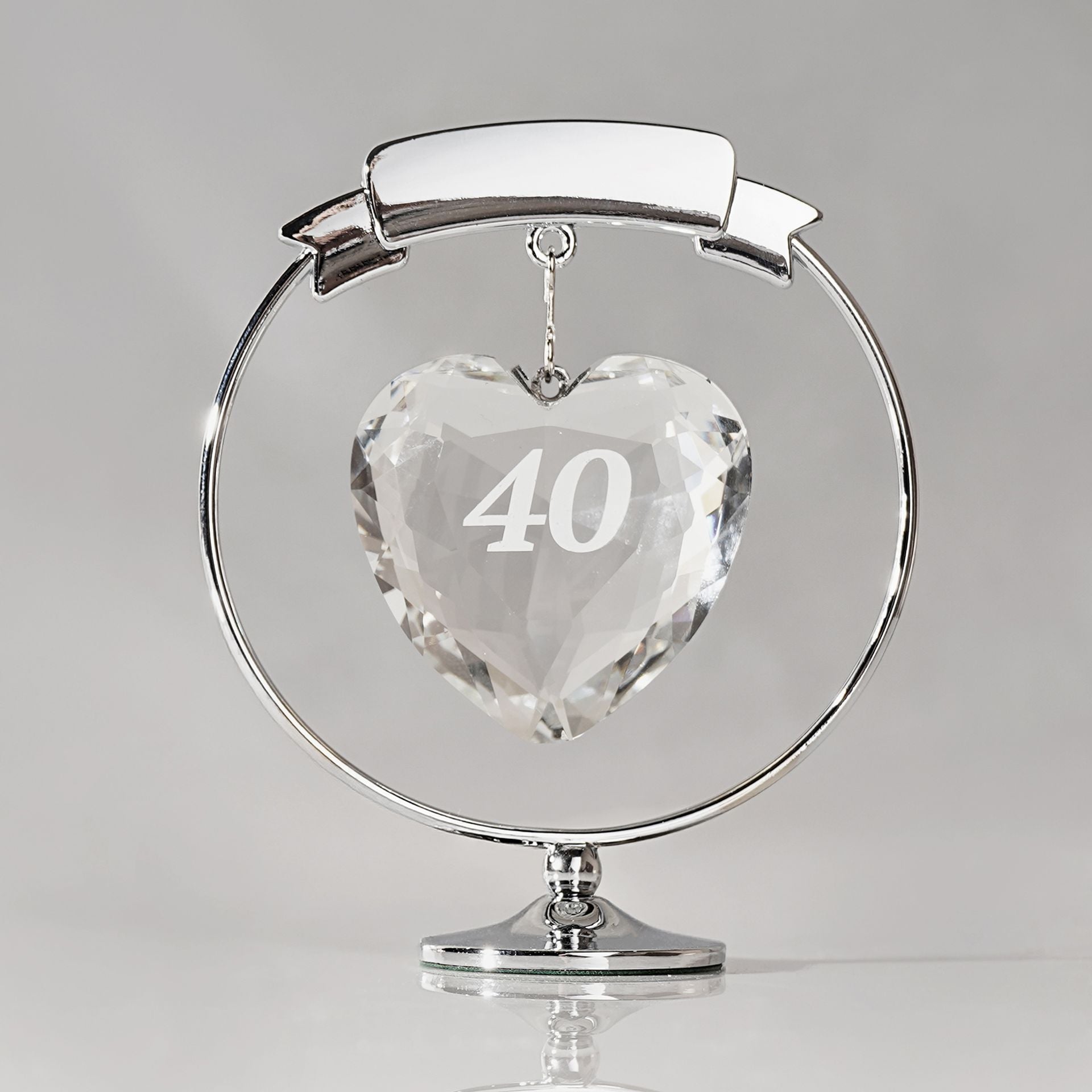 Crystocraft Freestand Crystal Heart - 40