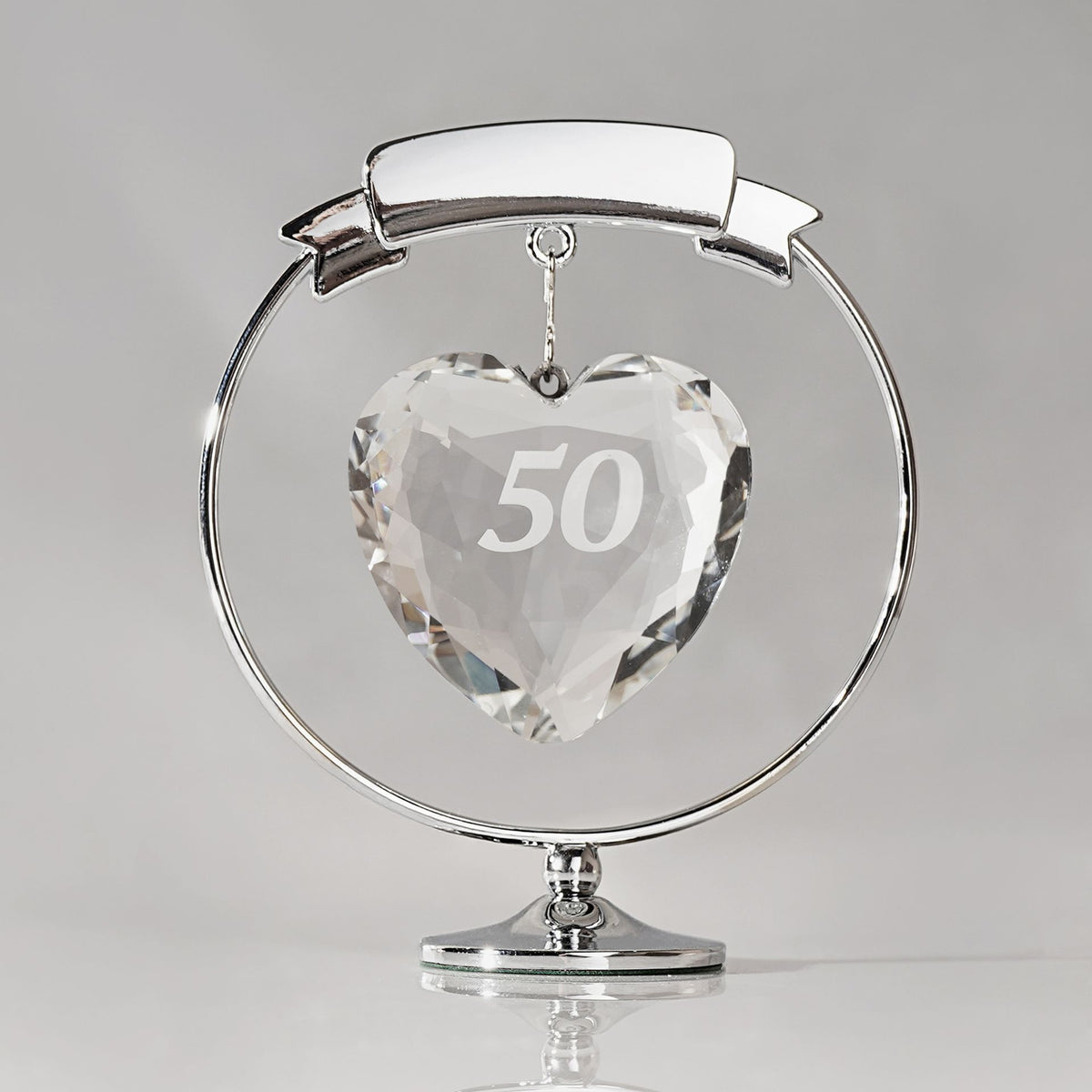 Crystocraft Freestand Crystal Heart - 50