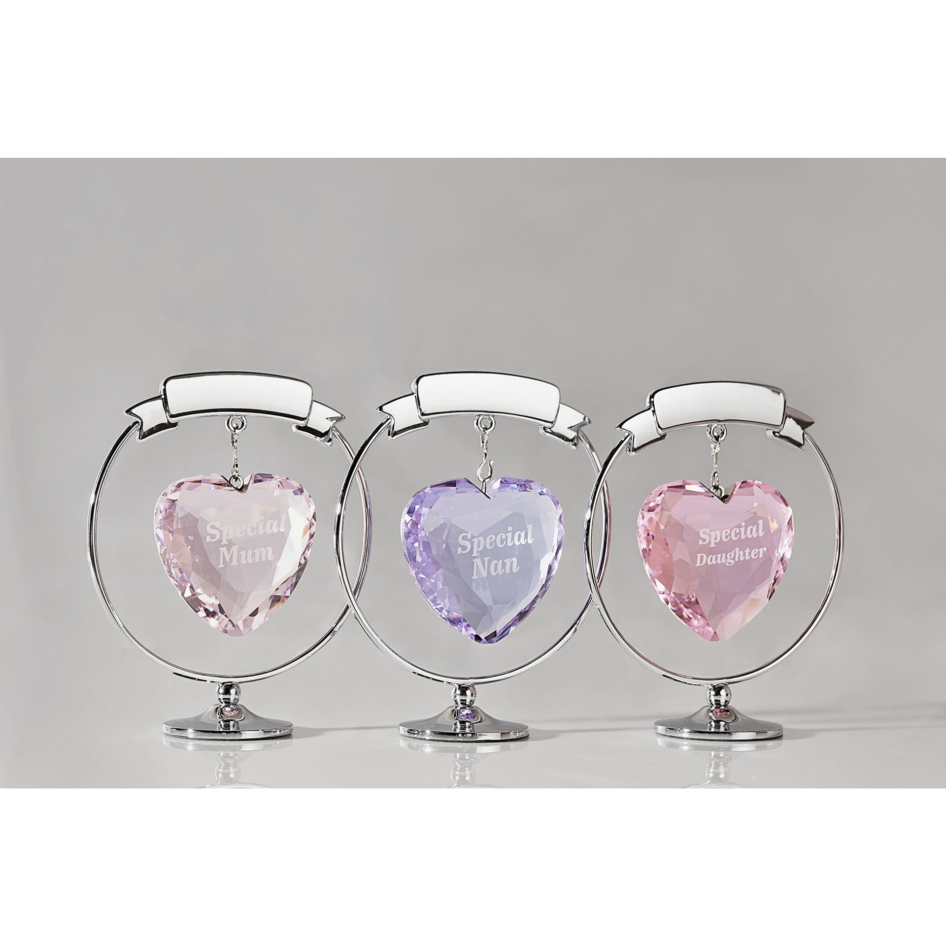 Crystocraft Chrome Plated Circle & Heart - Special Daughter