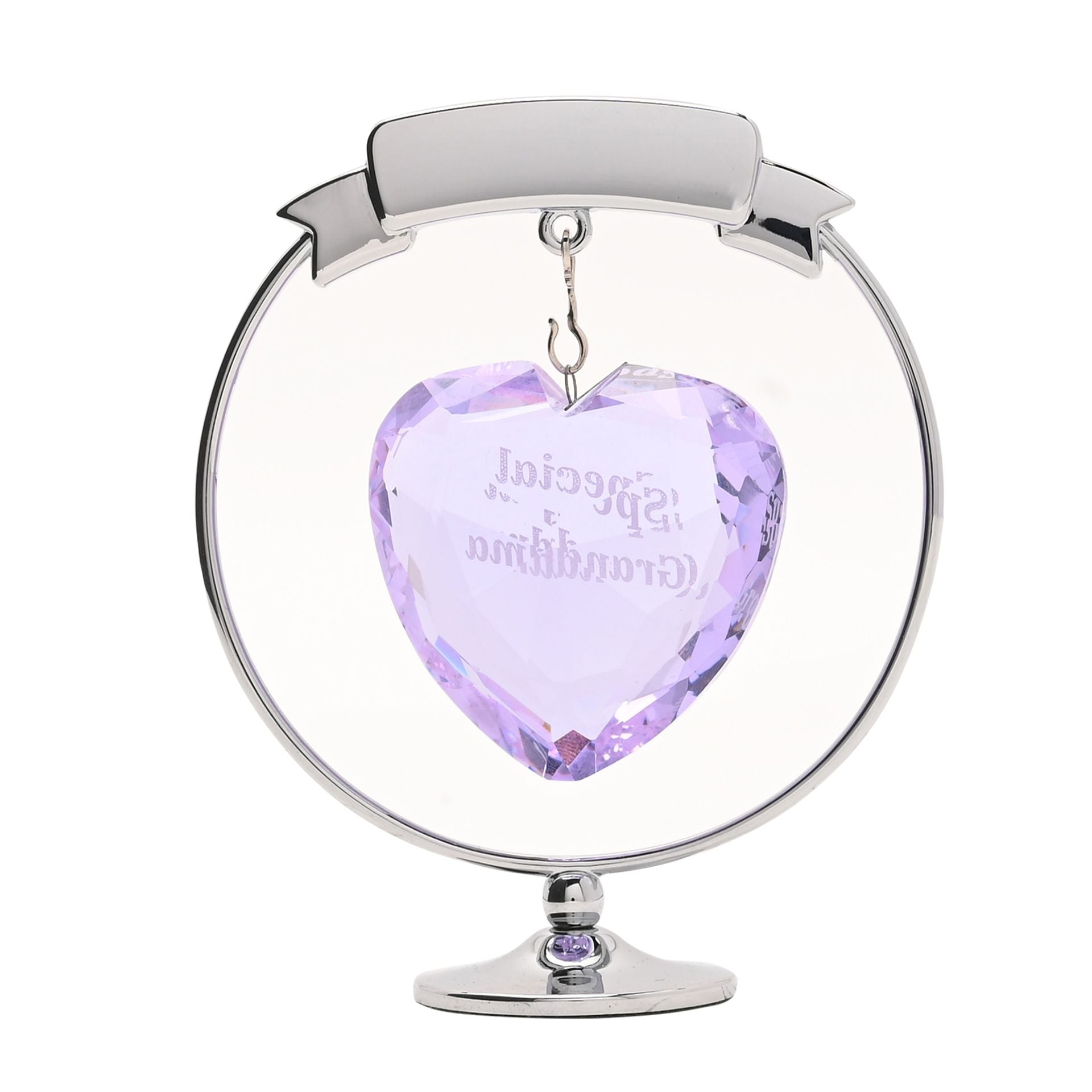 Crystocraft Chrome Plated Circle & Heart - Special Grandma