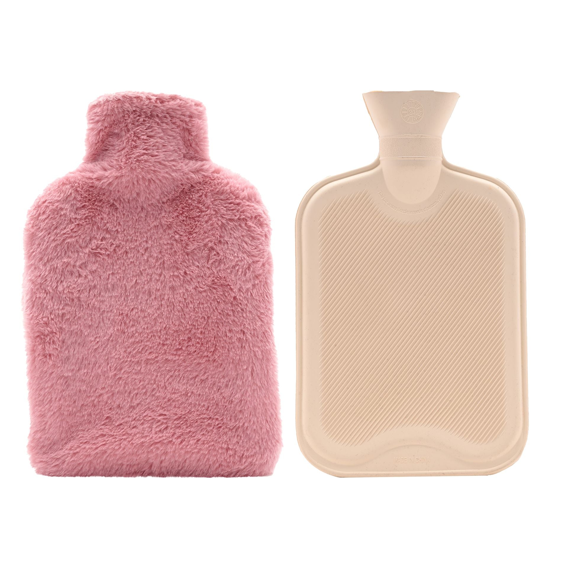 Sophia Layers Soft Faux Fur 1.7L Muff Hot Water Bottle - Pink