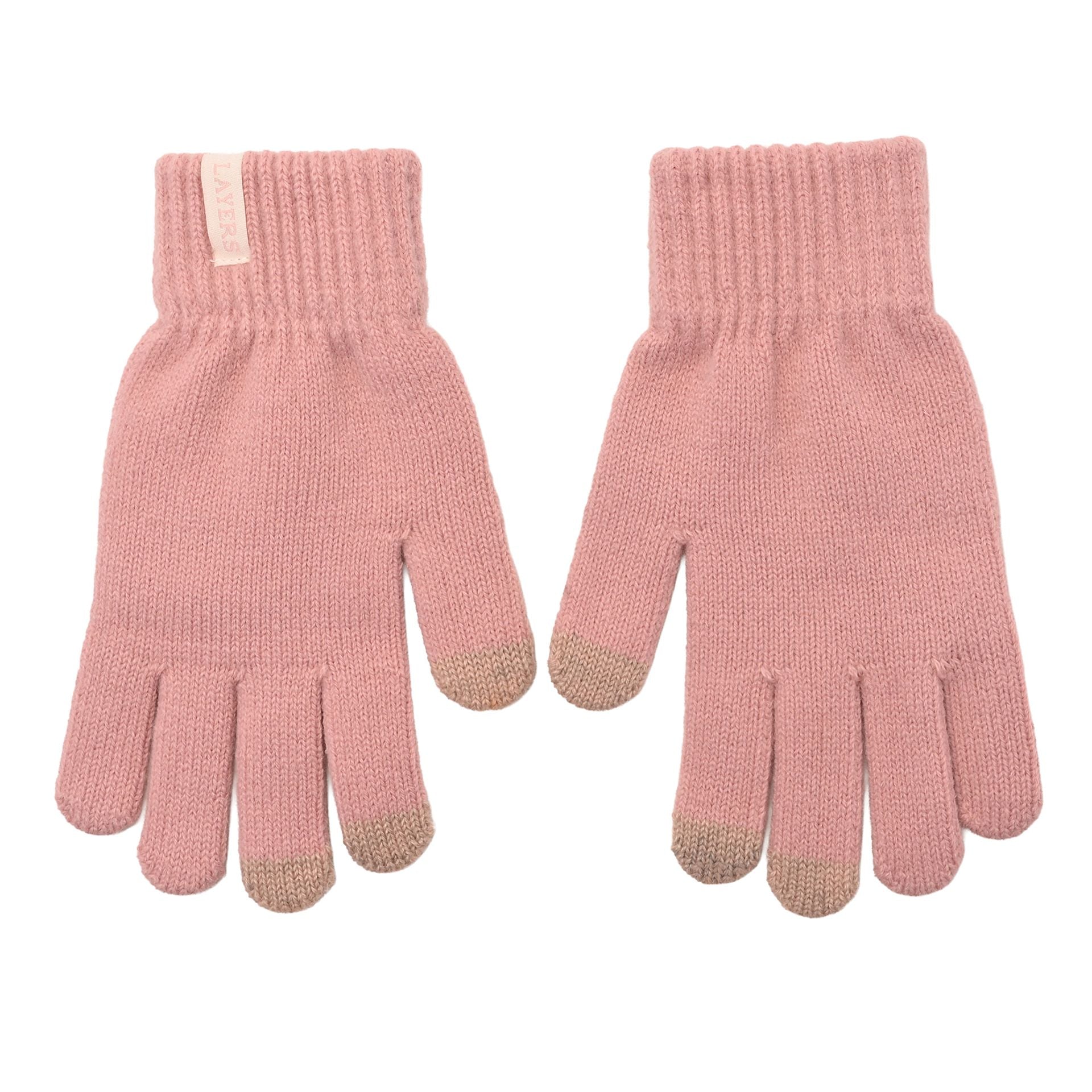 Sophia Layers Cosy Knit Hat Glove & Scarf Gift Set - Blush Pink