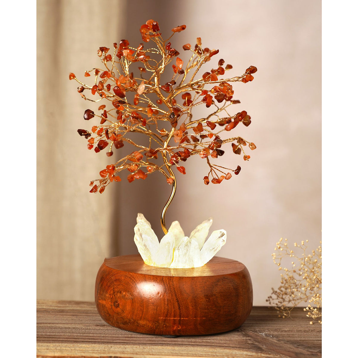 Serenity Carnelian LED Glow Tree