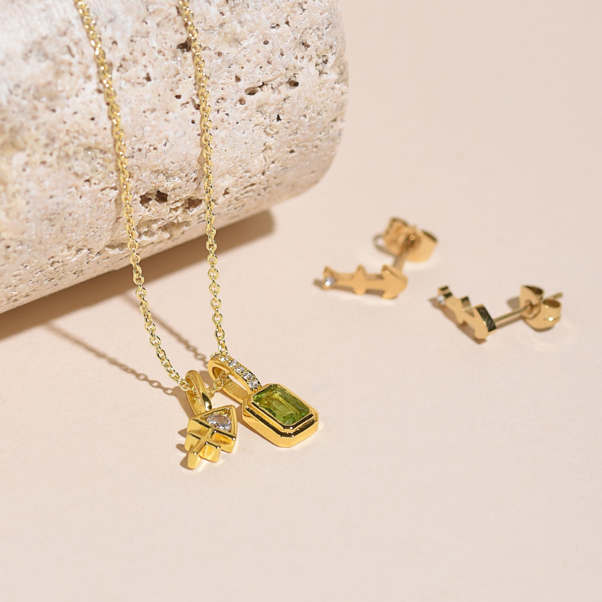 Serenity Zodiac 18k Gold Plated Earrings - Sagittarius