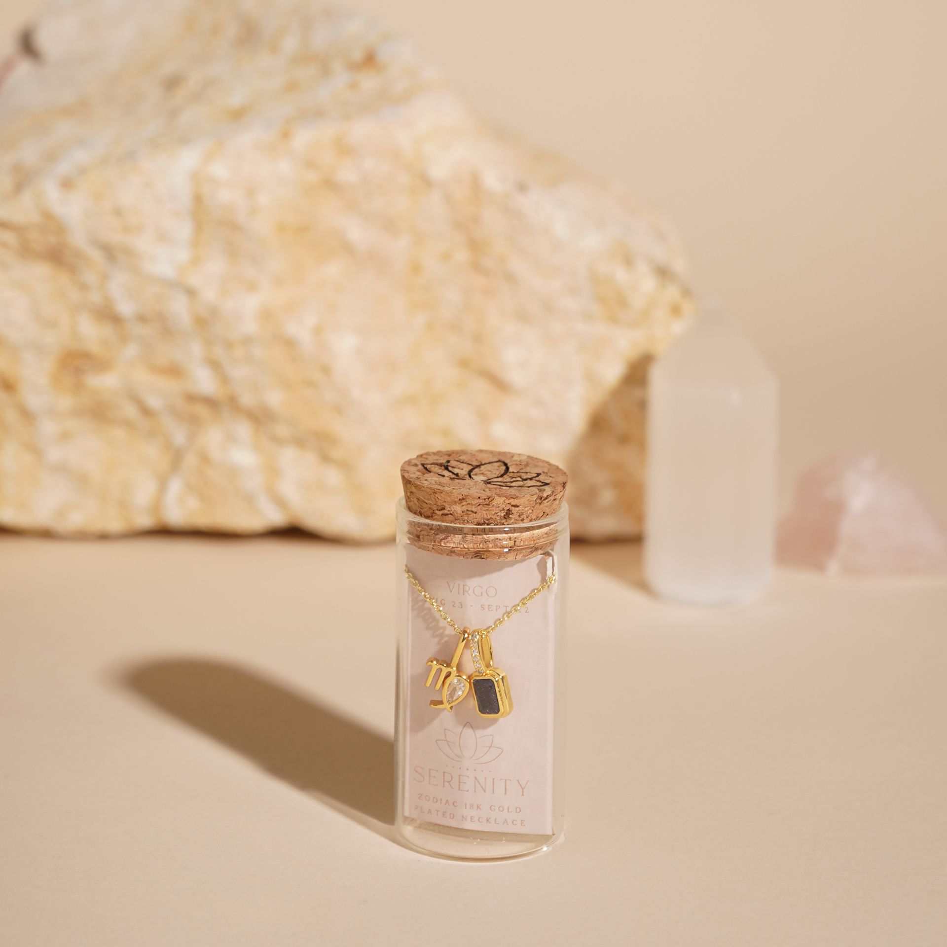 Serenity Zodiac 18k Gold Plated Necklace - Virgo