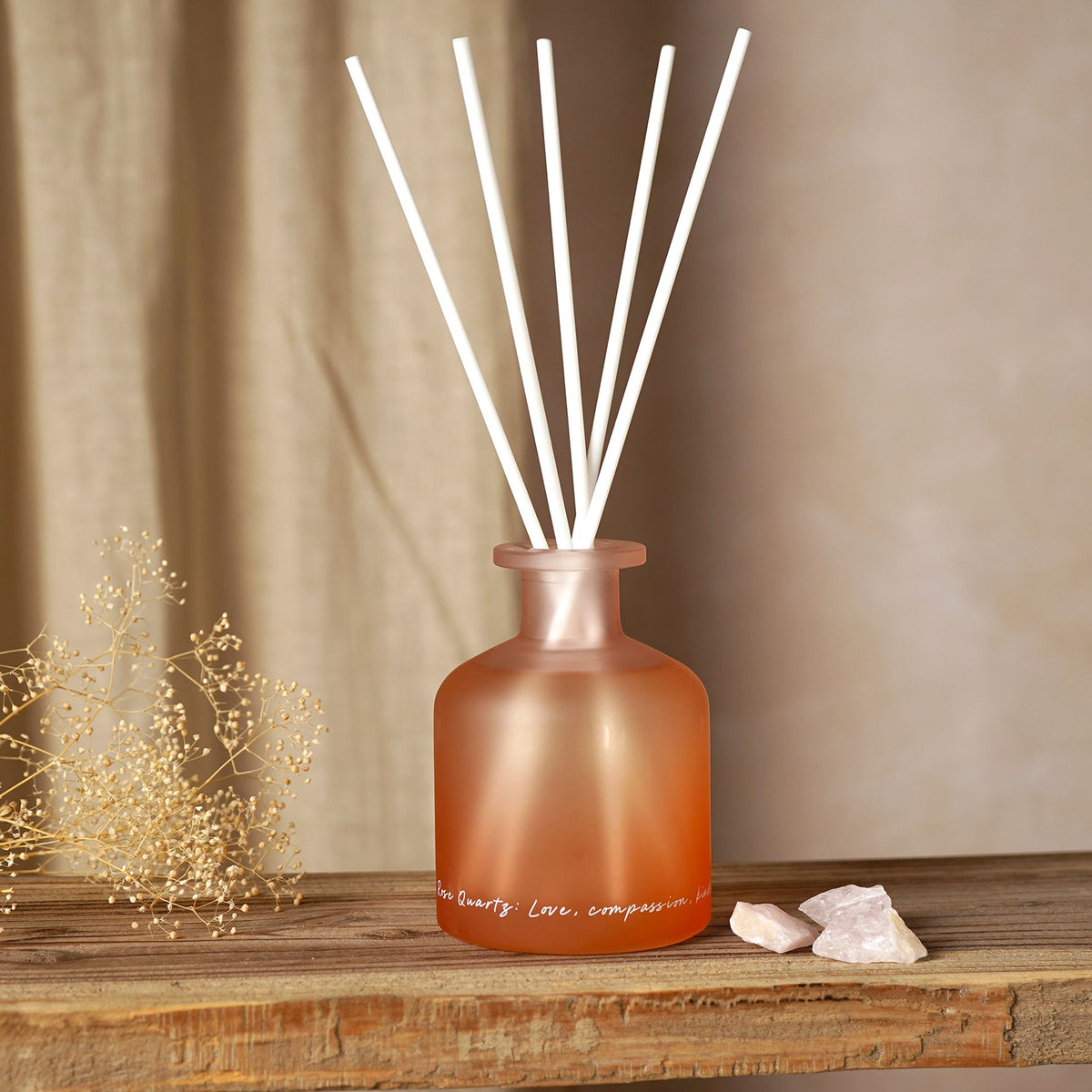 Serenity Rose Quartz Crystal Infused 230ml Oil Diffuser