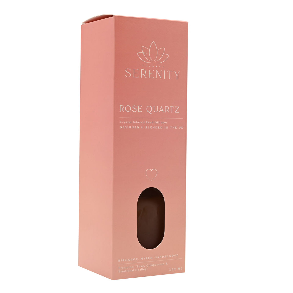 Serenity Rose Quartz Crystal Infused 230ml Oil Diffuser