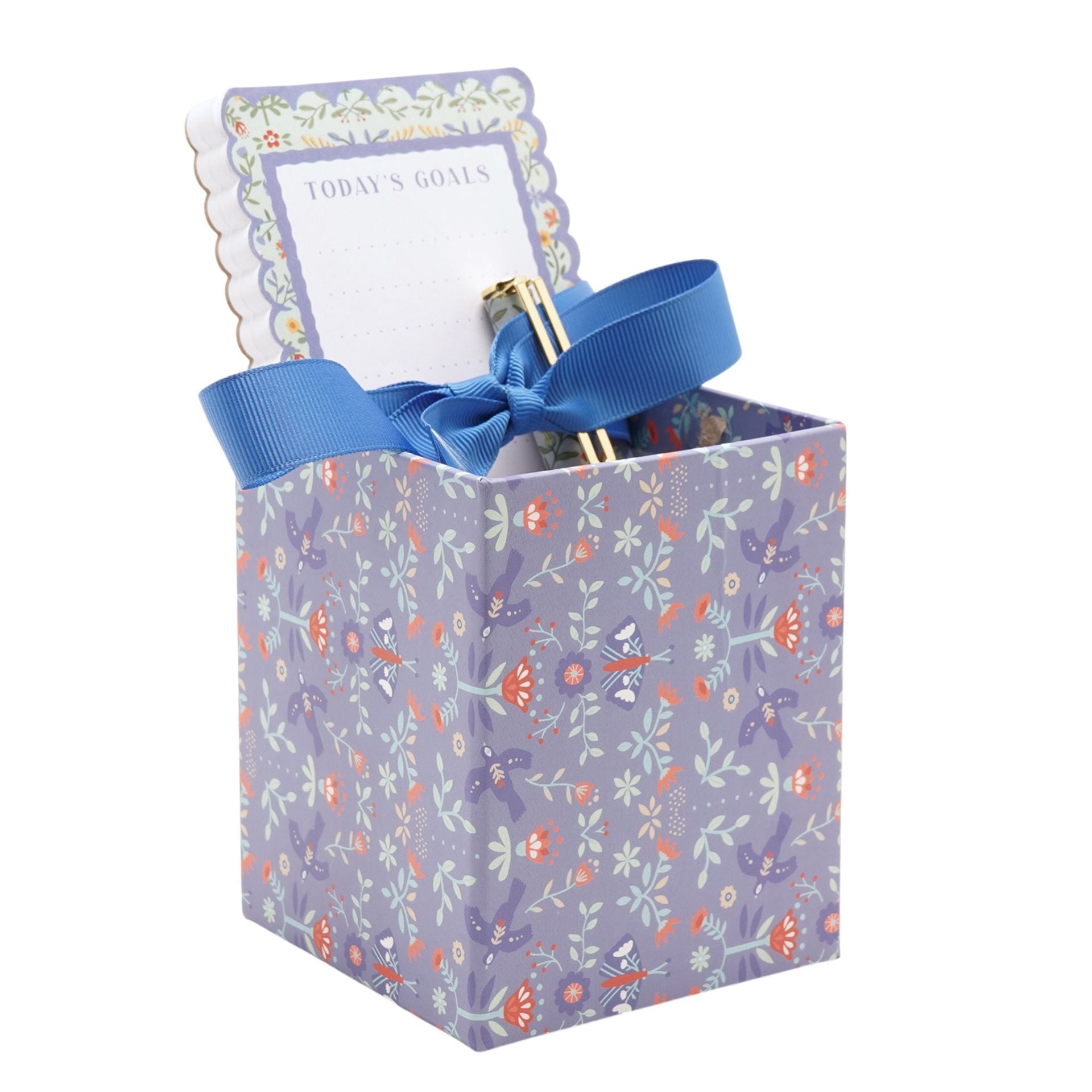 Sophia Lane Floral Pen Pot Pen & Notebook Gift Set