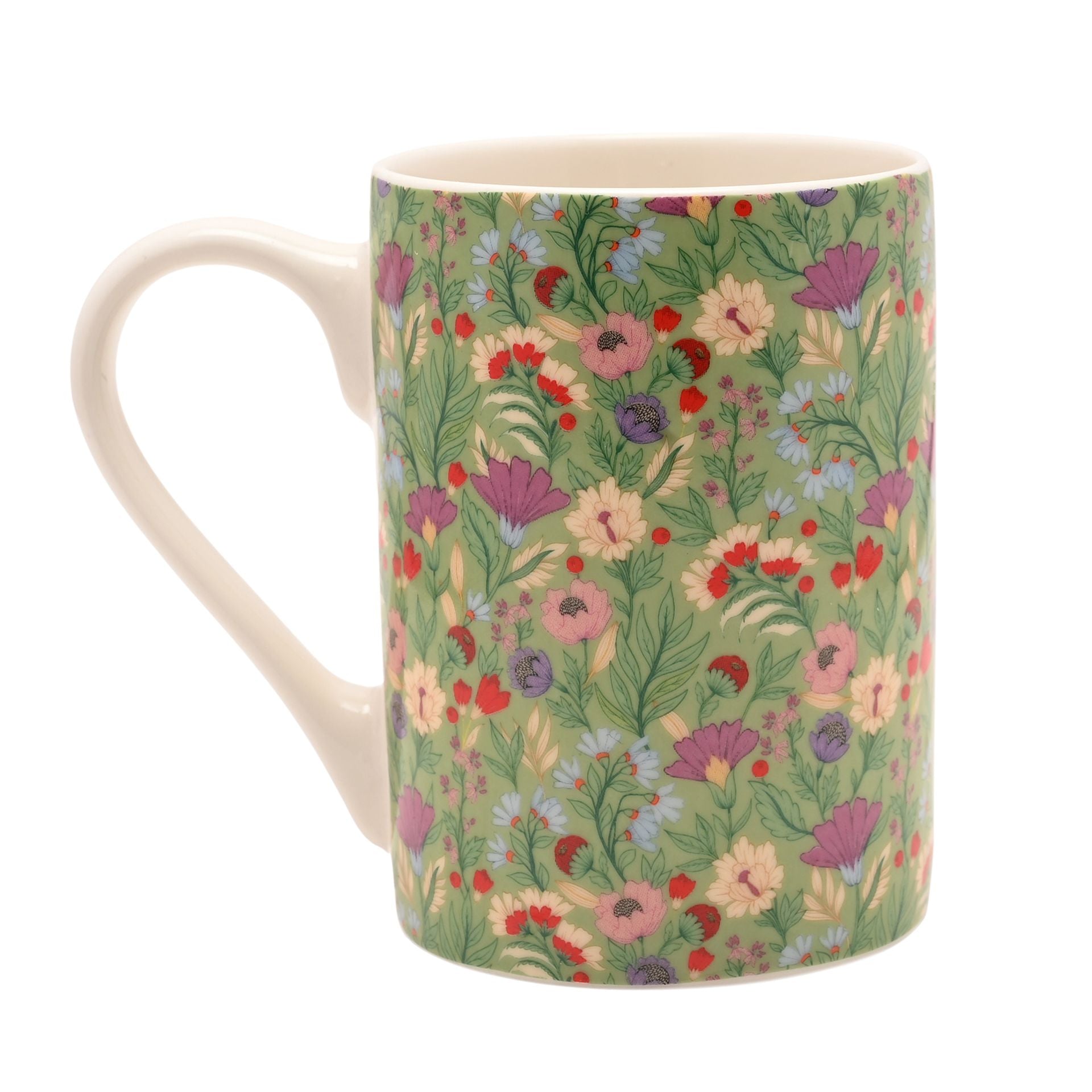 Sophia Lane 10oz Bone China Mug - Green Floral