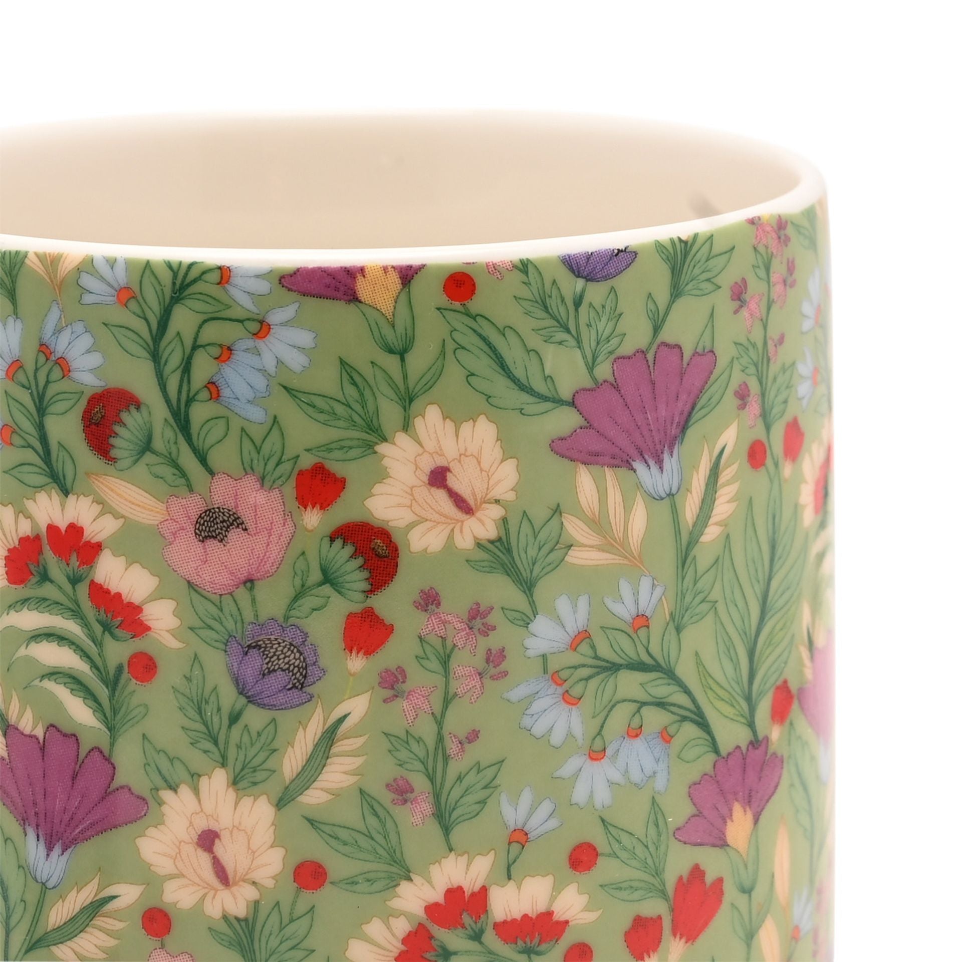 Sophia Lane 10oz Bone China Mug - Green Floral