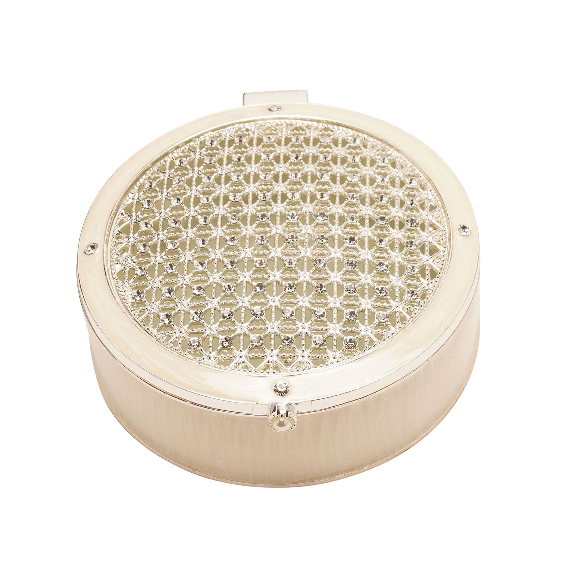 Sophia Round Crystals Trinket Box