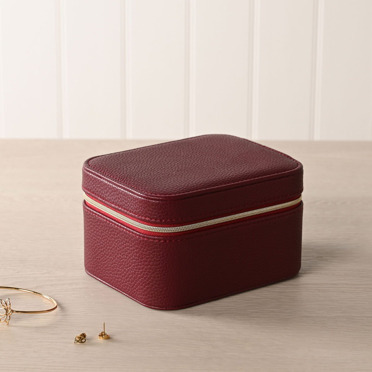 Sophia Jewellery/Watch Box - Burgundy