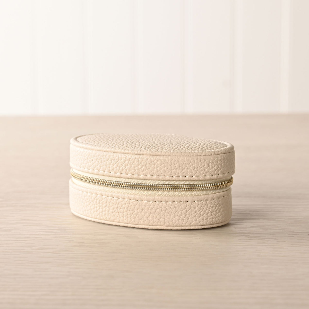 Sophia Mini Oval Jewellery Box - Cream