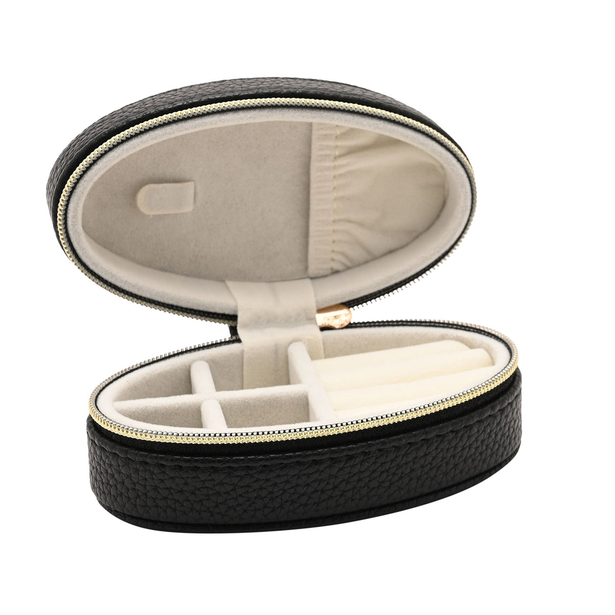Sophia Mini Oval Jewellery Box - Black
